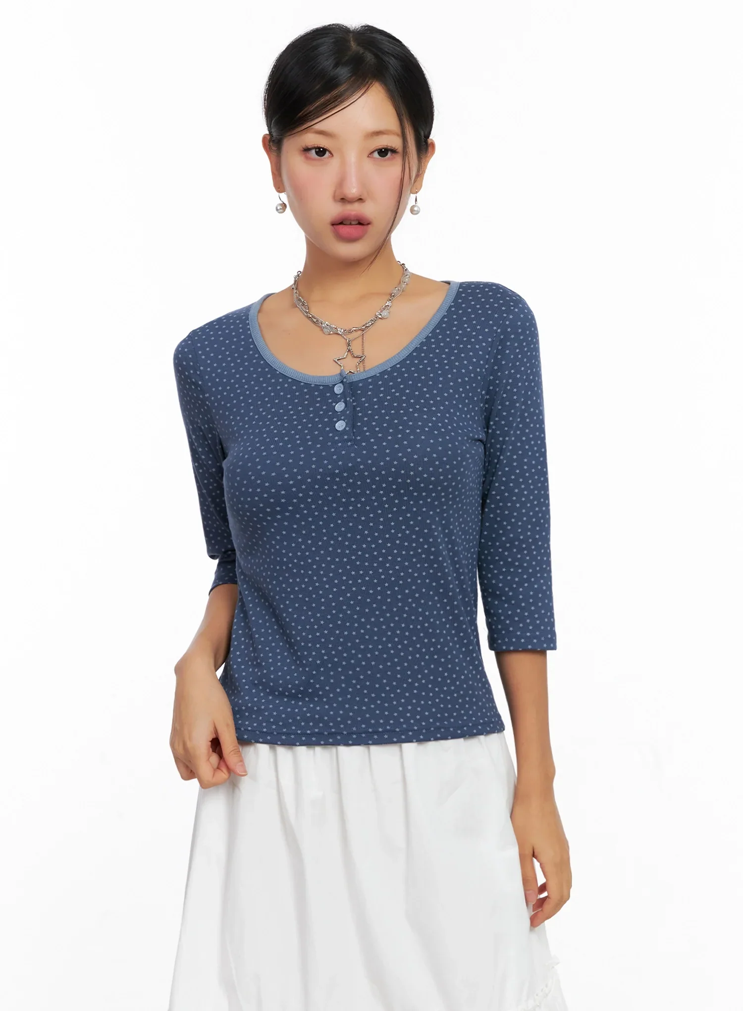 3/4 Sleeve Round Neck Tee IG527 - Image 11