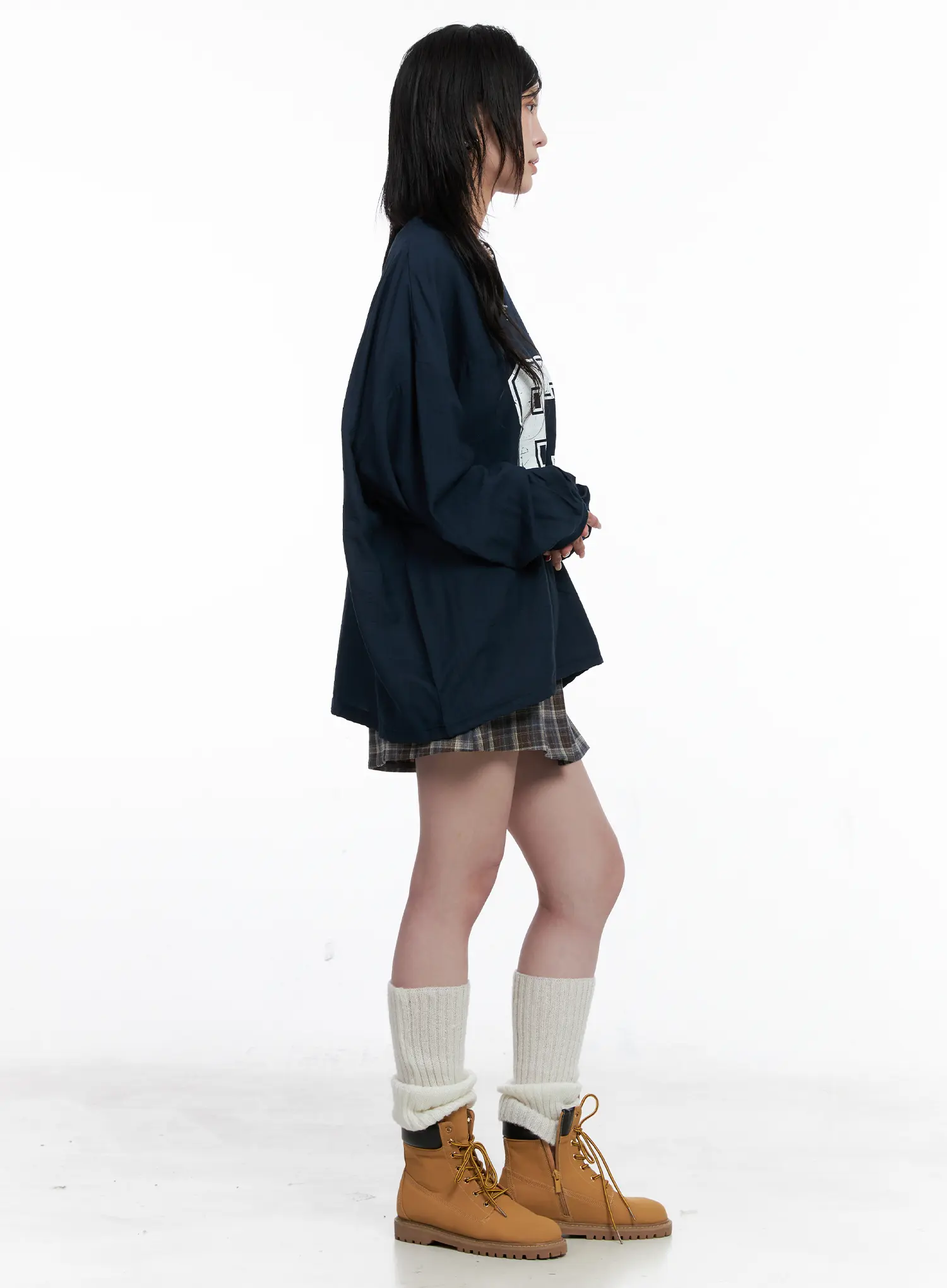 87 Oversized V-Neck Pullover Top CS526 - Image 4