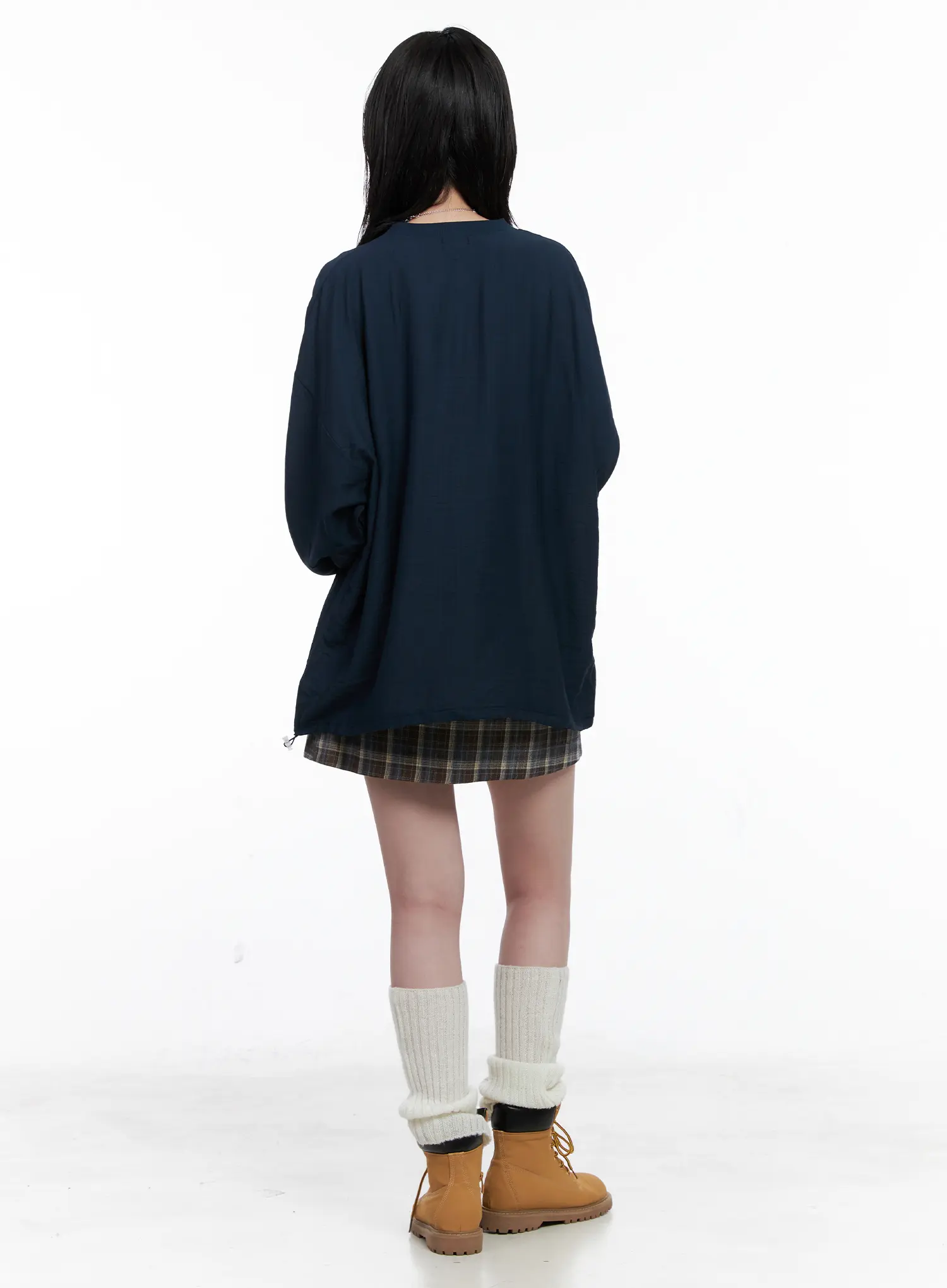 87 Oversized V-Neck Pullover Top CS526 - Image 5
