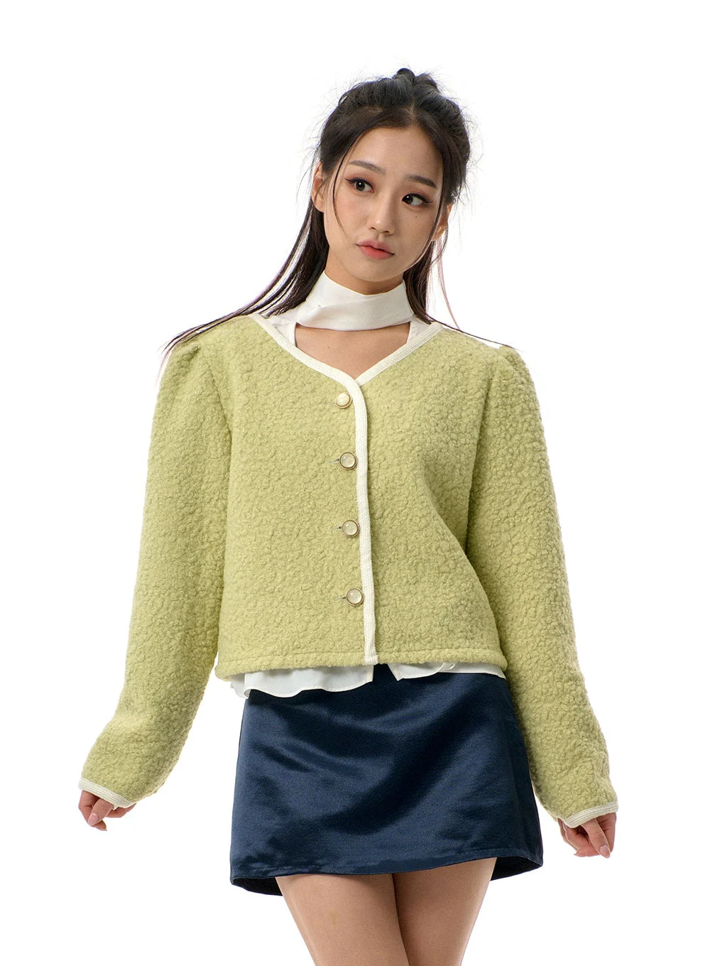 A-Line Satin Mini Skirt BJ310 - Image 9