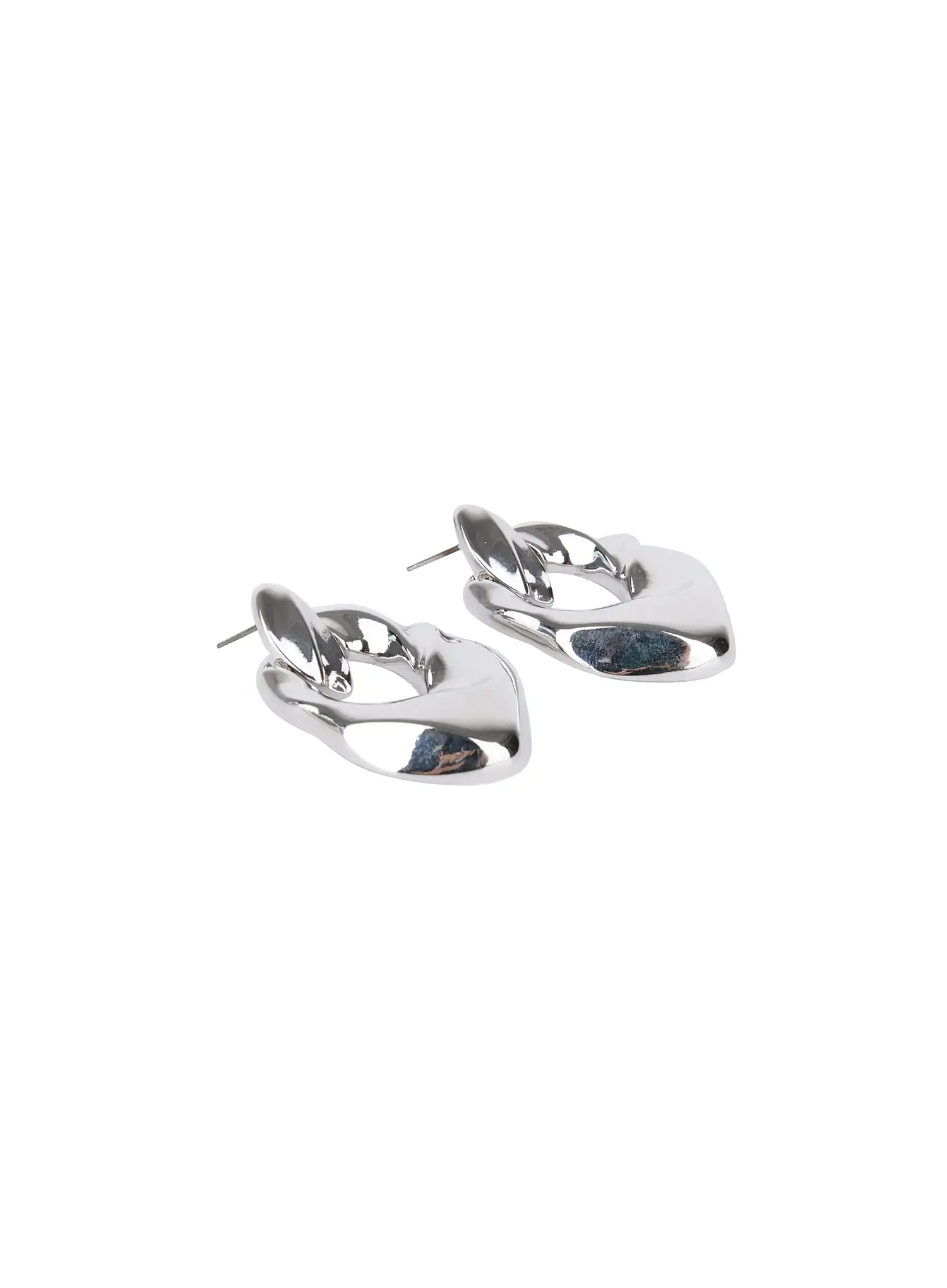 Abstract Wave Hoop Earrings IS515 - Image 5