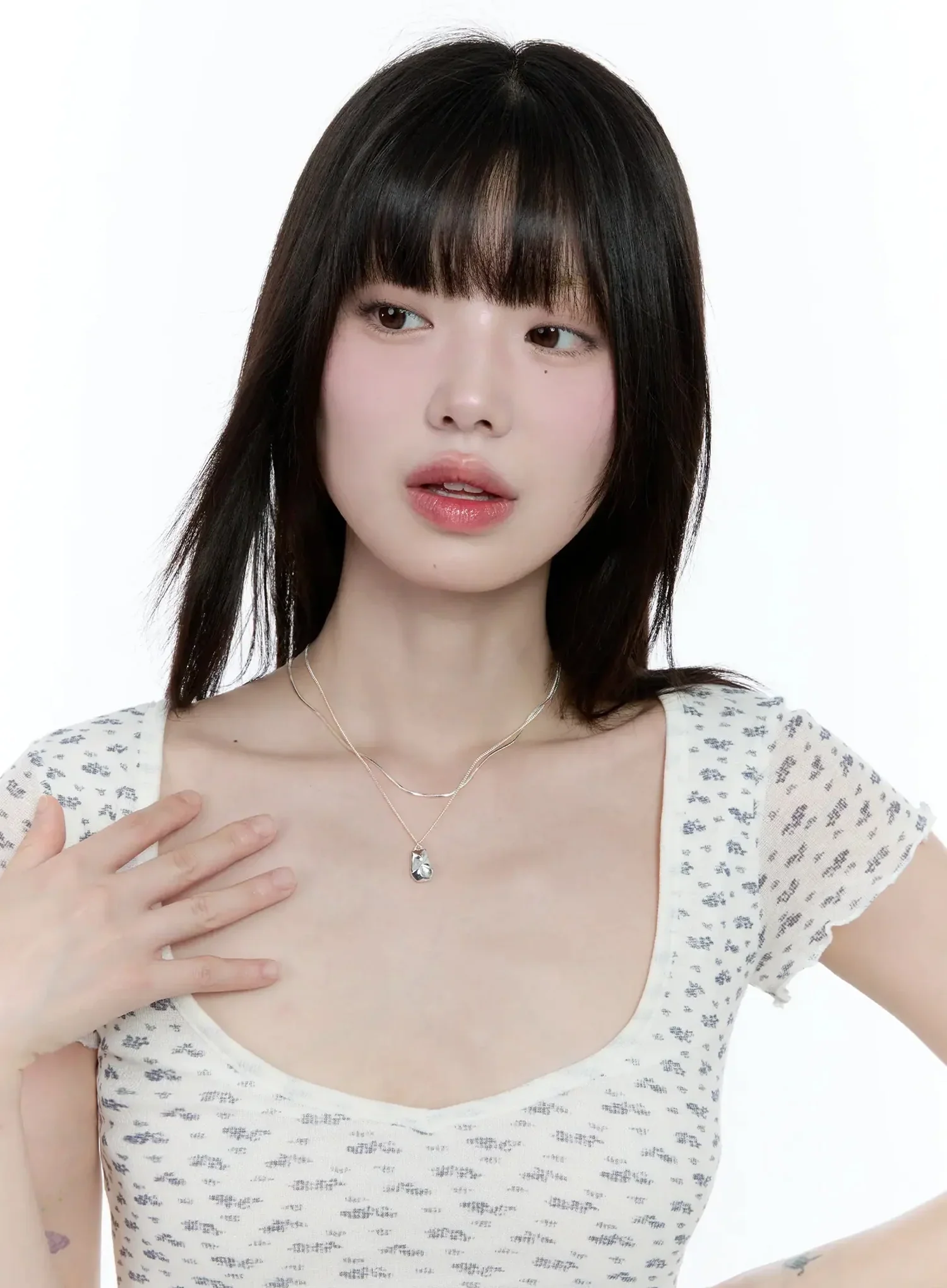 [ACC] Double-Layered Pendant Necklace IG507 - Image 5