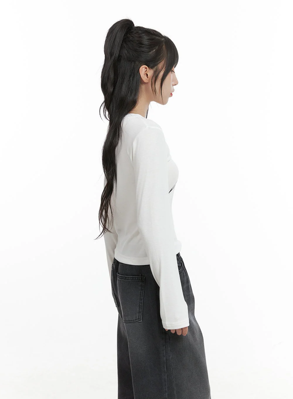Acubi Graphic Print Long Sleeve Top CG421 - Image 5