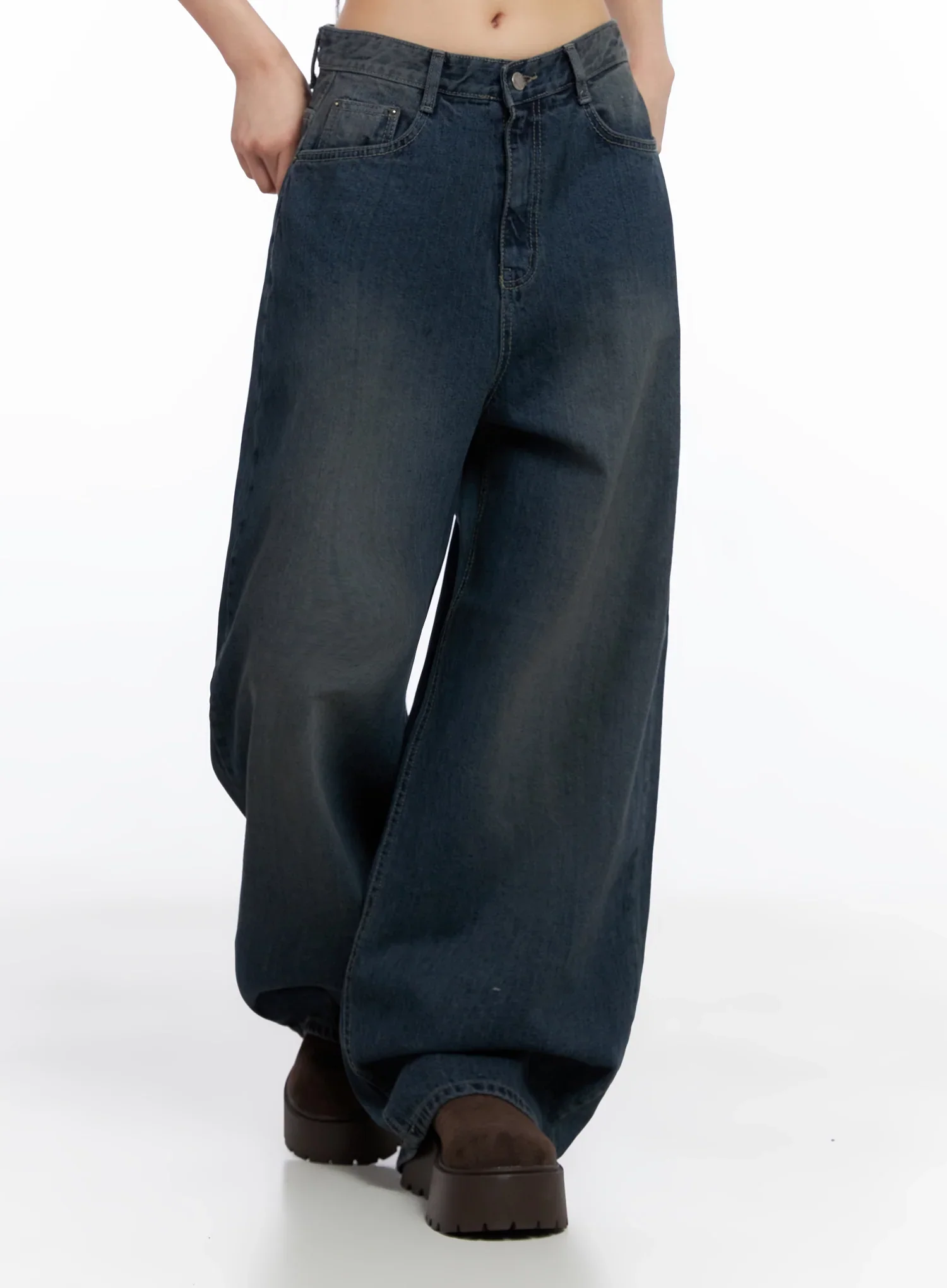 Adelyn Washed Baggy Jeans IS525 - Image 8
