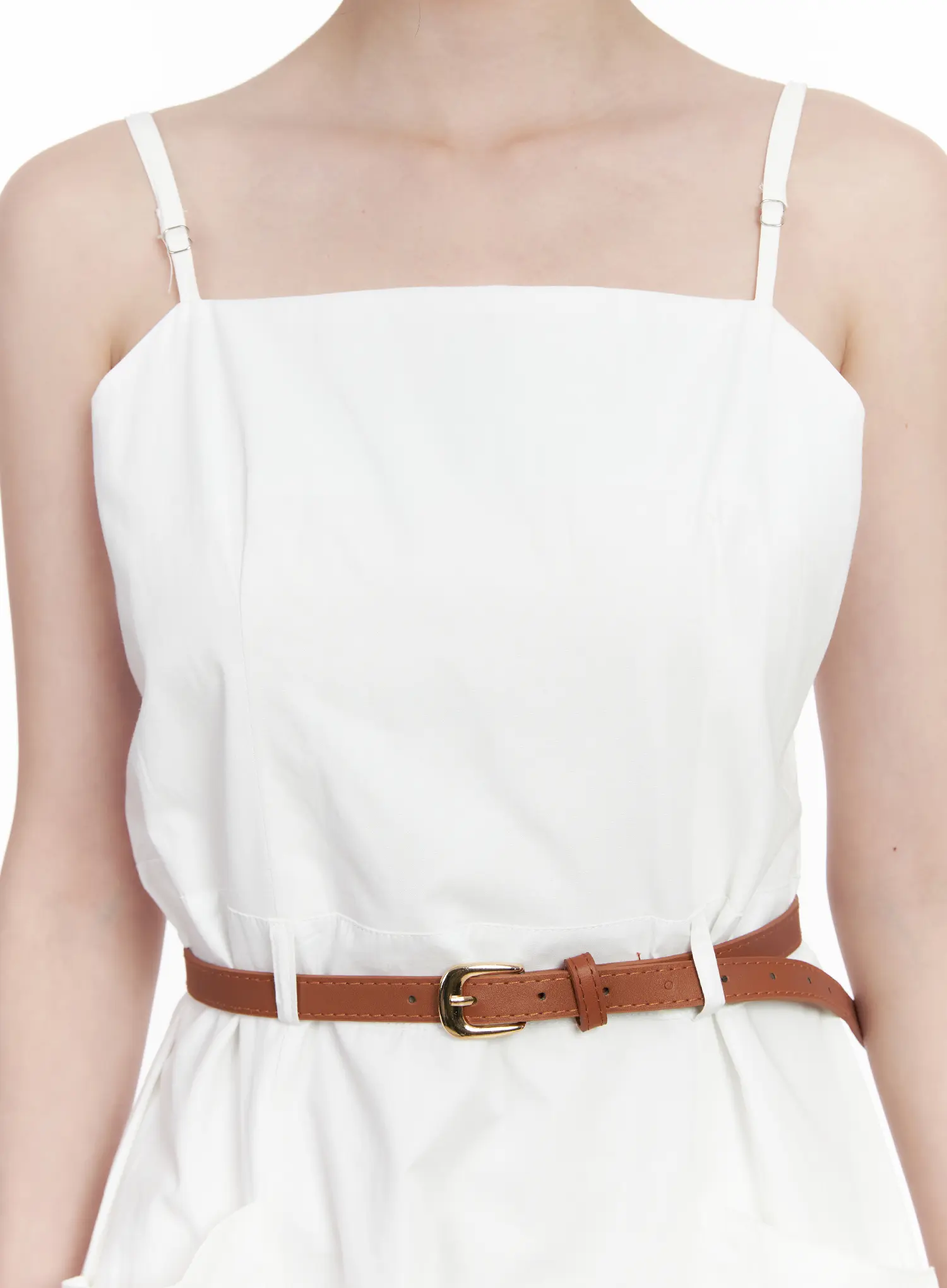 Adjustable Strap Belted Maxi Dress CA509 - Image 4