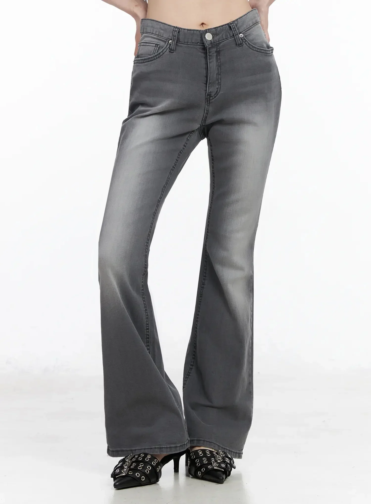Aiana Slim Fit Bootcut Jeans IY511 - Image 5