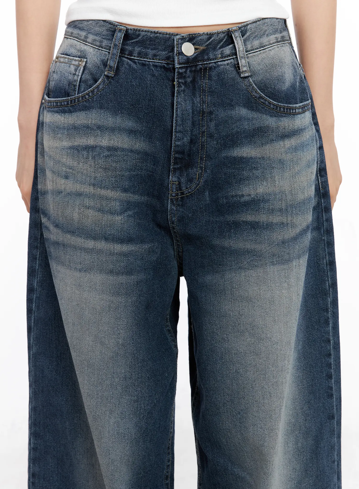 Aisha Washed Baggy Jeans CC1109 - Image 3