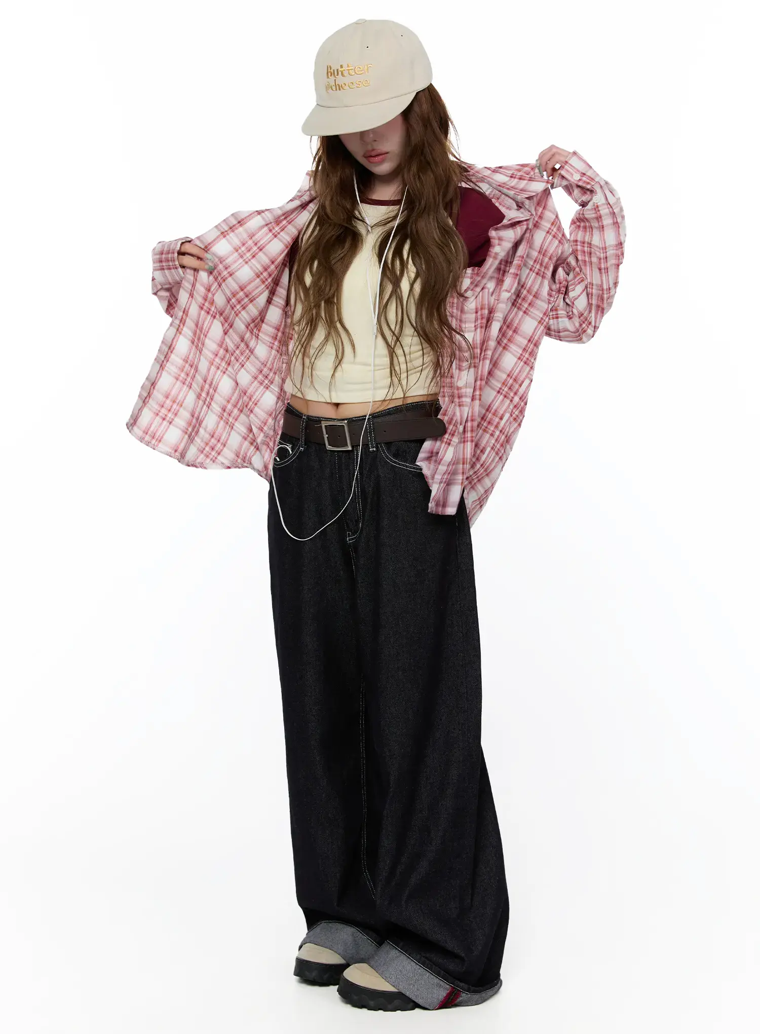 Aishlinn Wide Leg Roll-Up Jeans CA521