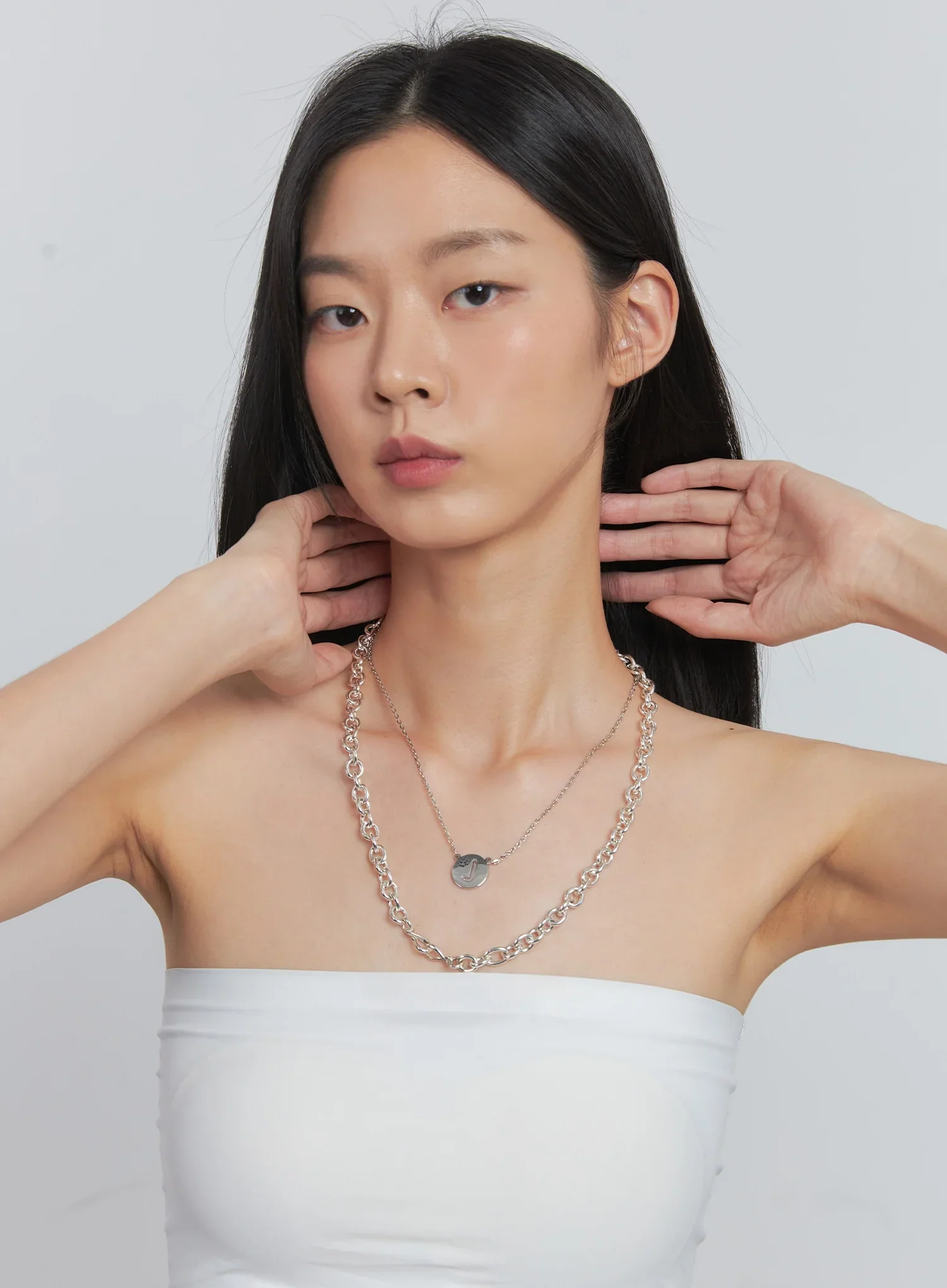 Alice Two-line Chain and L-pendant Necklace IU512 - Image 3