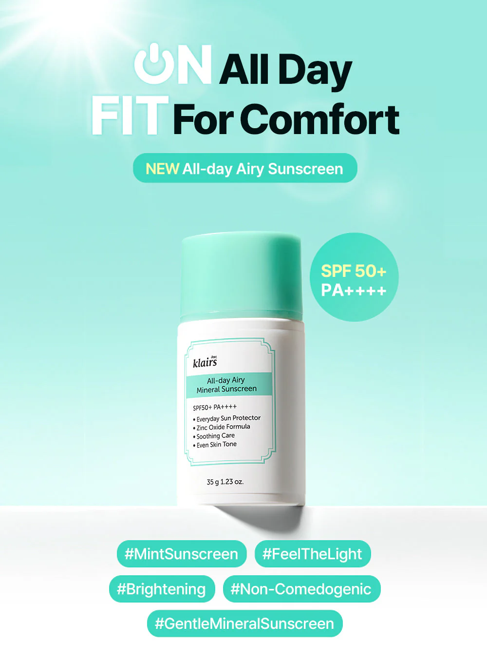 All-day Airy Mineral Sunscreen 1+1 Special set (35g * 2ea) - Image 2
