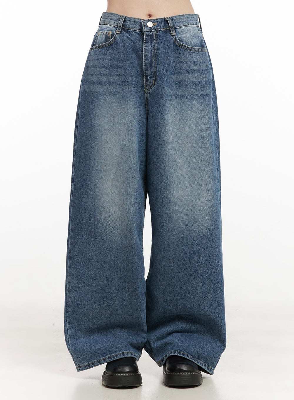 Alyssa Washed Wide-Fit Jeans IJ527 - Image 2