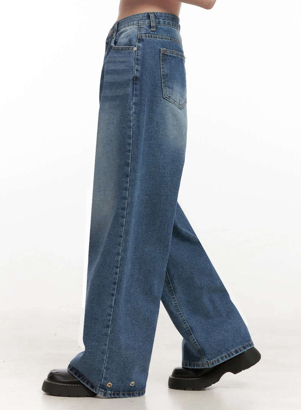 Alyssa Washed Wide-Fit Jeans IJ527 - Image 6