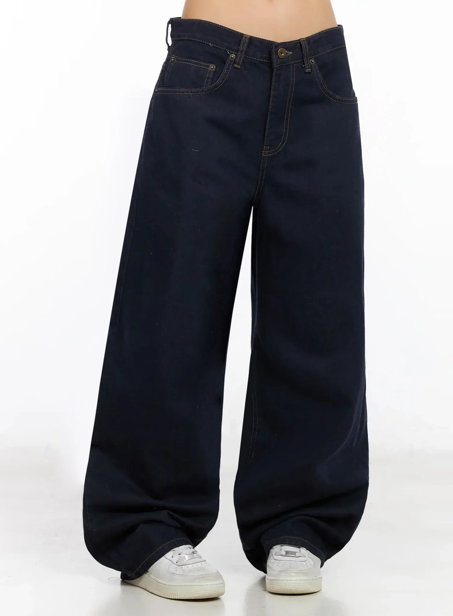 Annette Dark-Wash No-Fade Baggy Jeans IA507 - Image 5