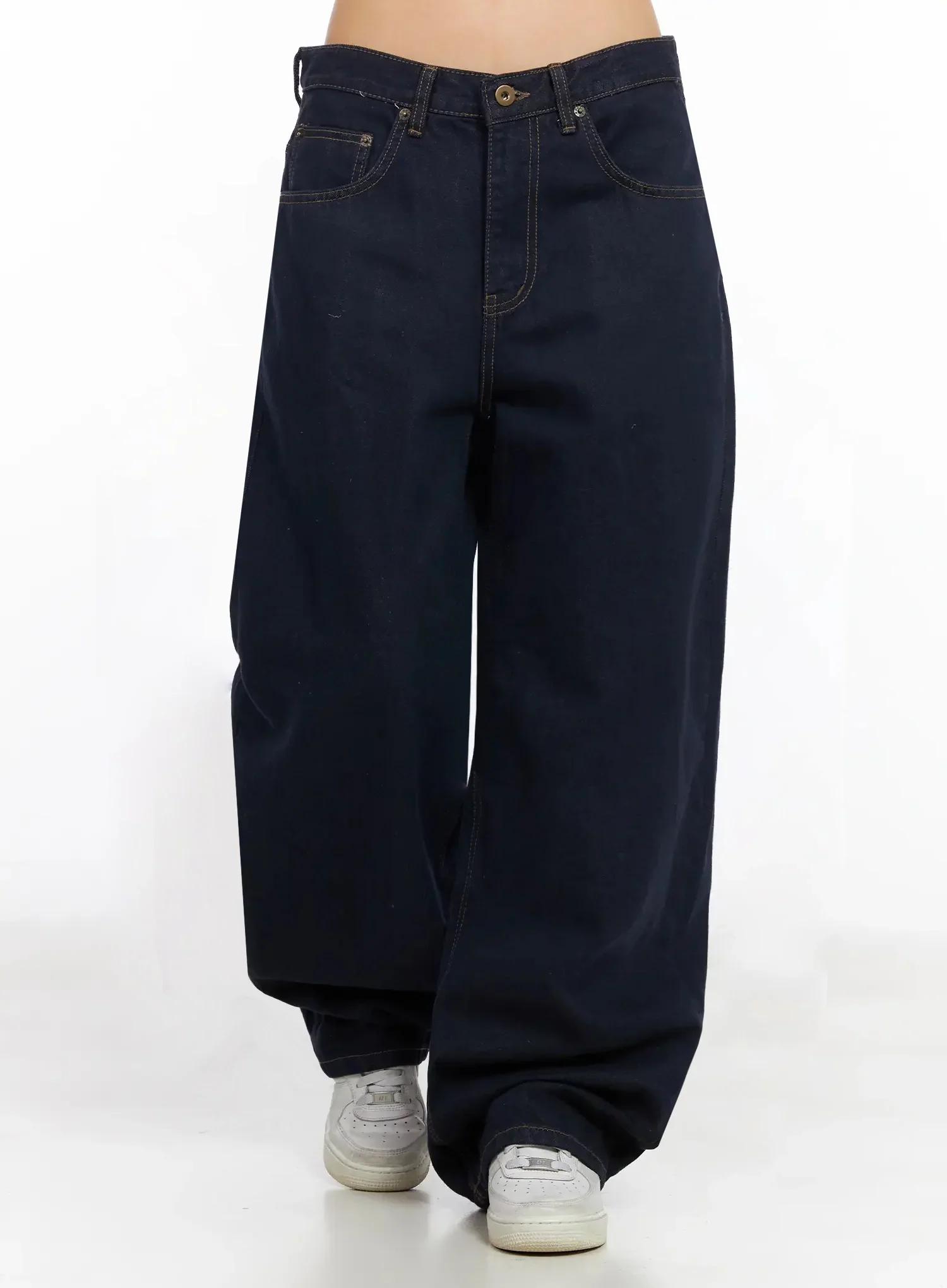 Annette Dark-Wash No-Fade Baggy Jeans IA507 - Image 9