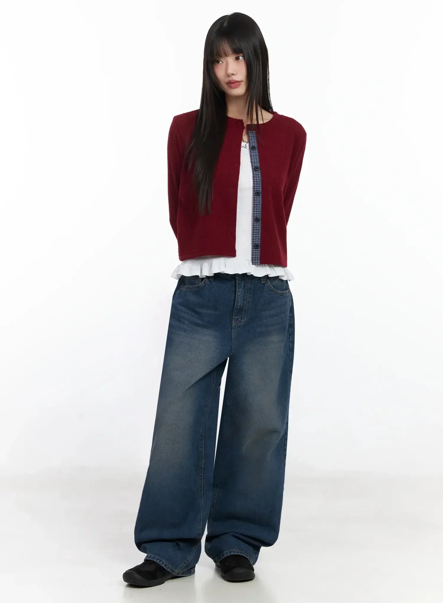 Annika Low-Rise Baggy Jeans F517 - Image 8