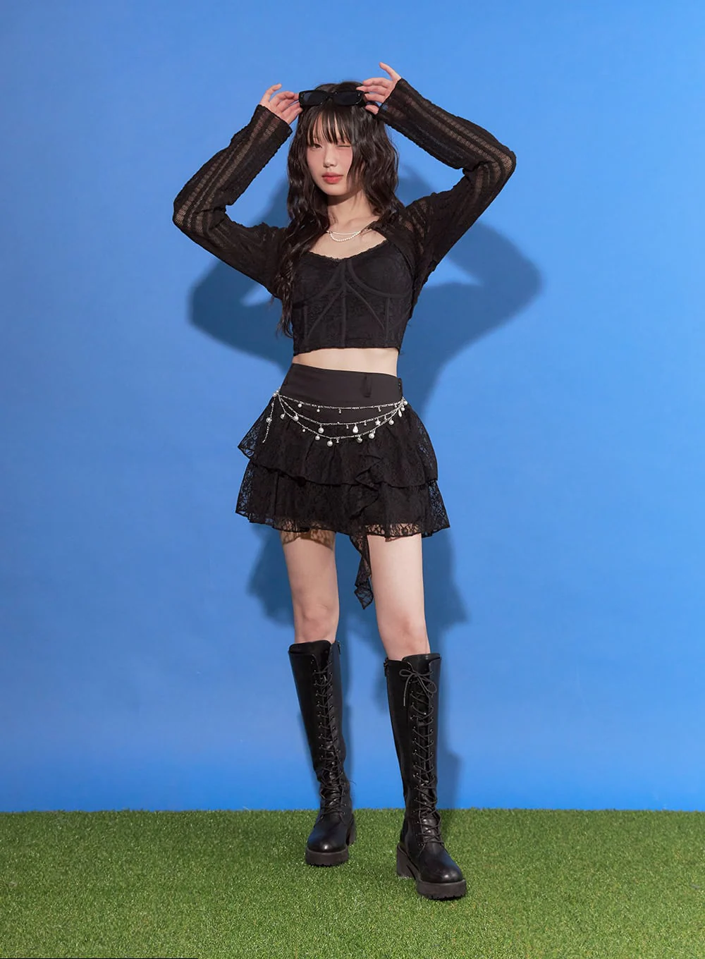 Asymmetric Lace Ruffle Mini Skirt CM519 - Image 10