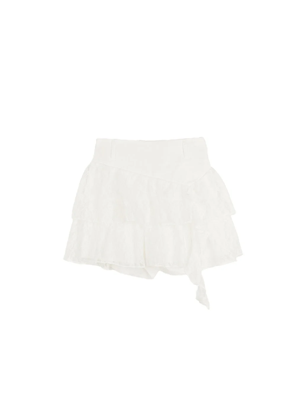 Asymmetric Lace Ruffle Mini Skirt CM519 - Image 12