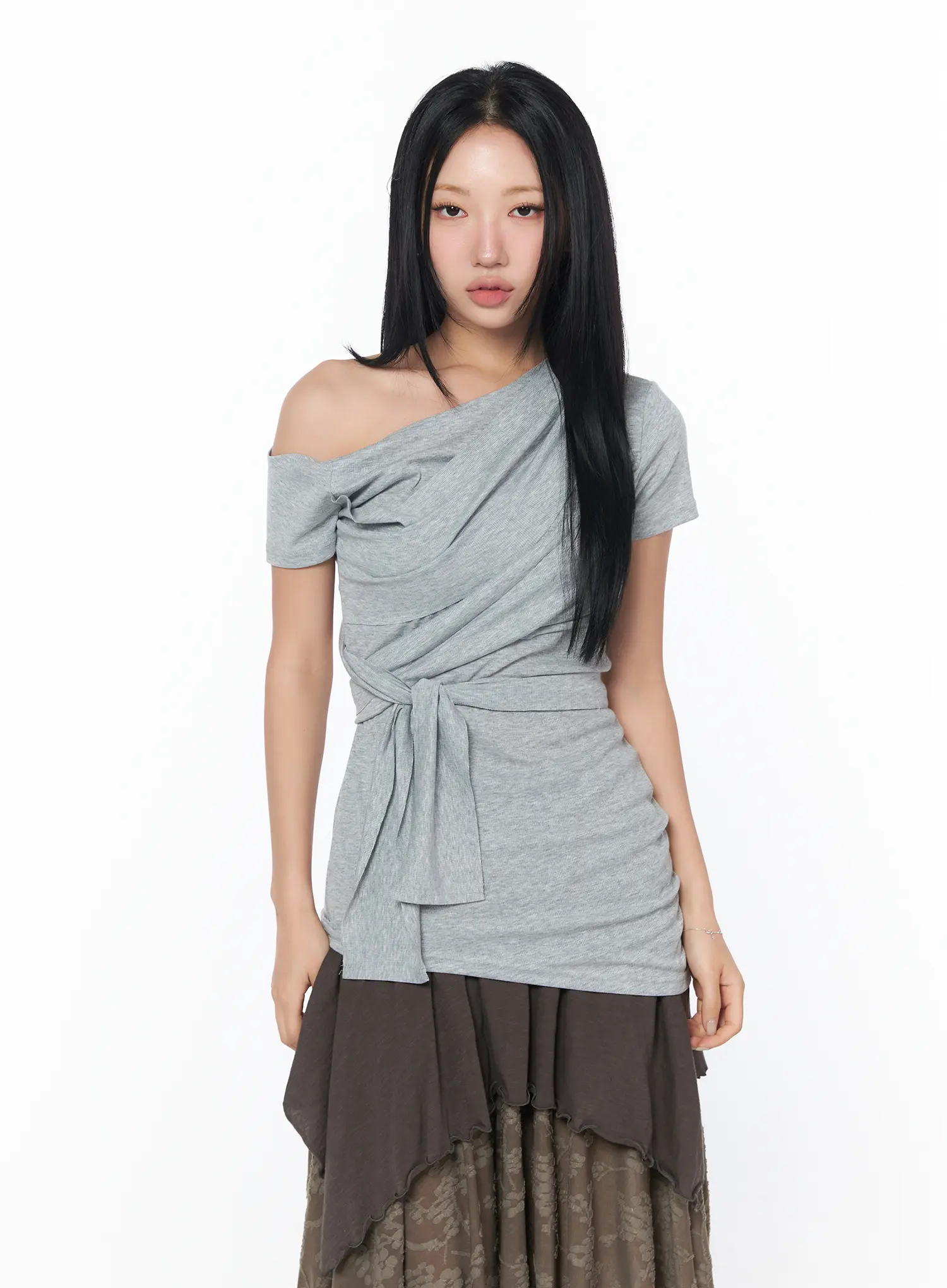 Asymmetric Tie Wrap Top CY513 - Image 2
