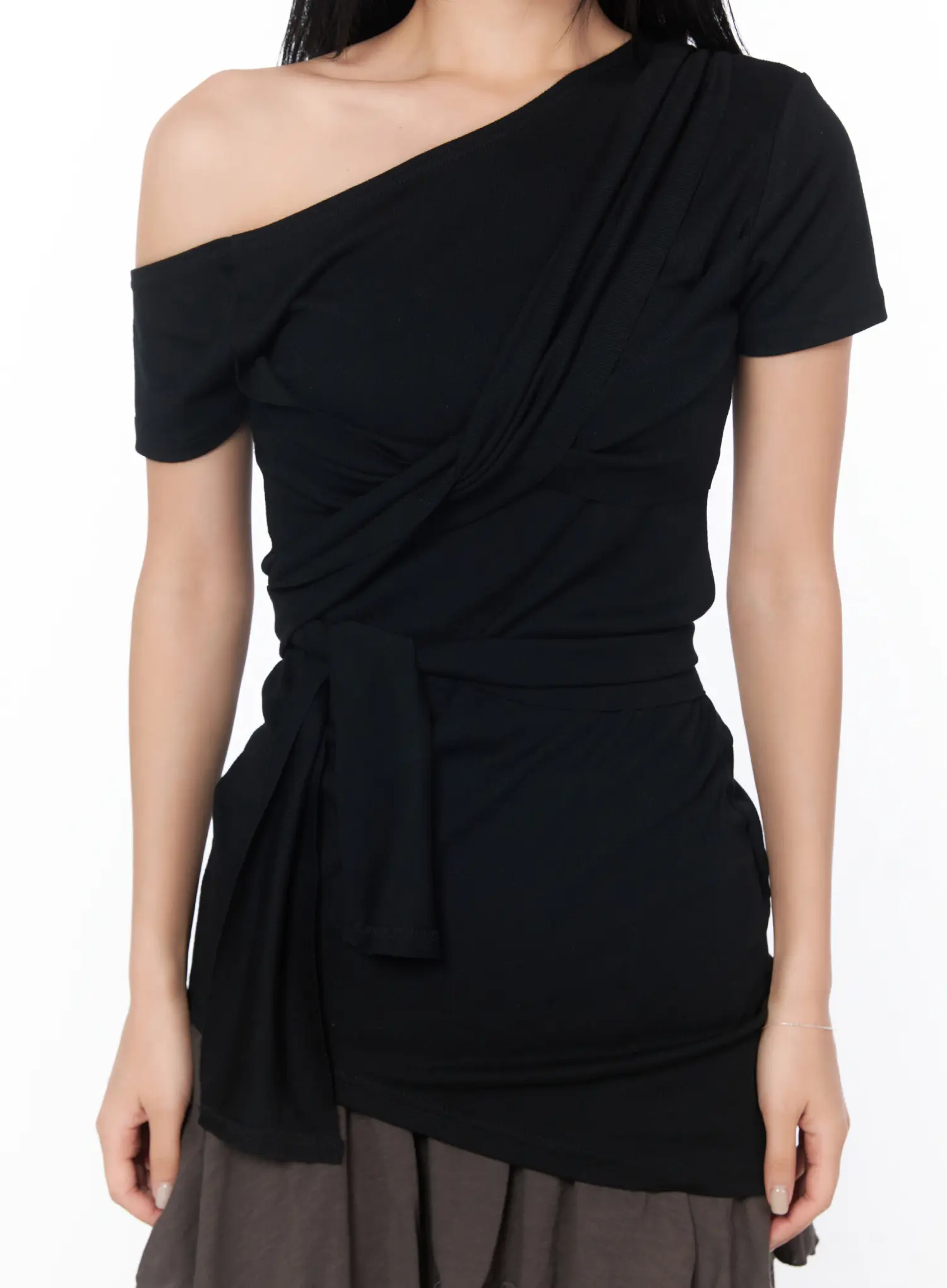 Asymmetric Tie Wrap Top CY513 - Image 8