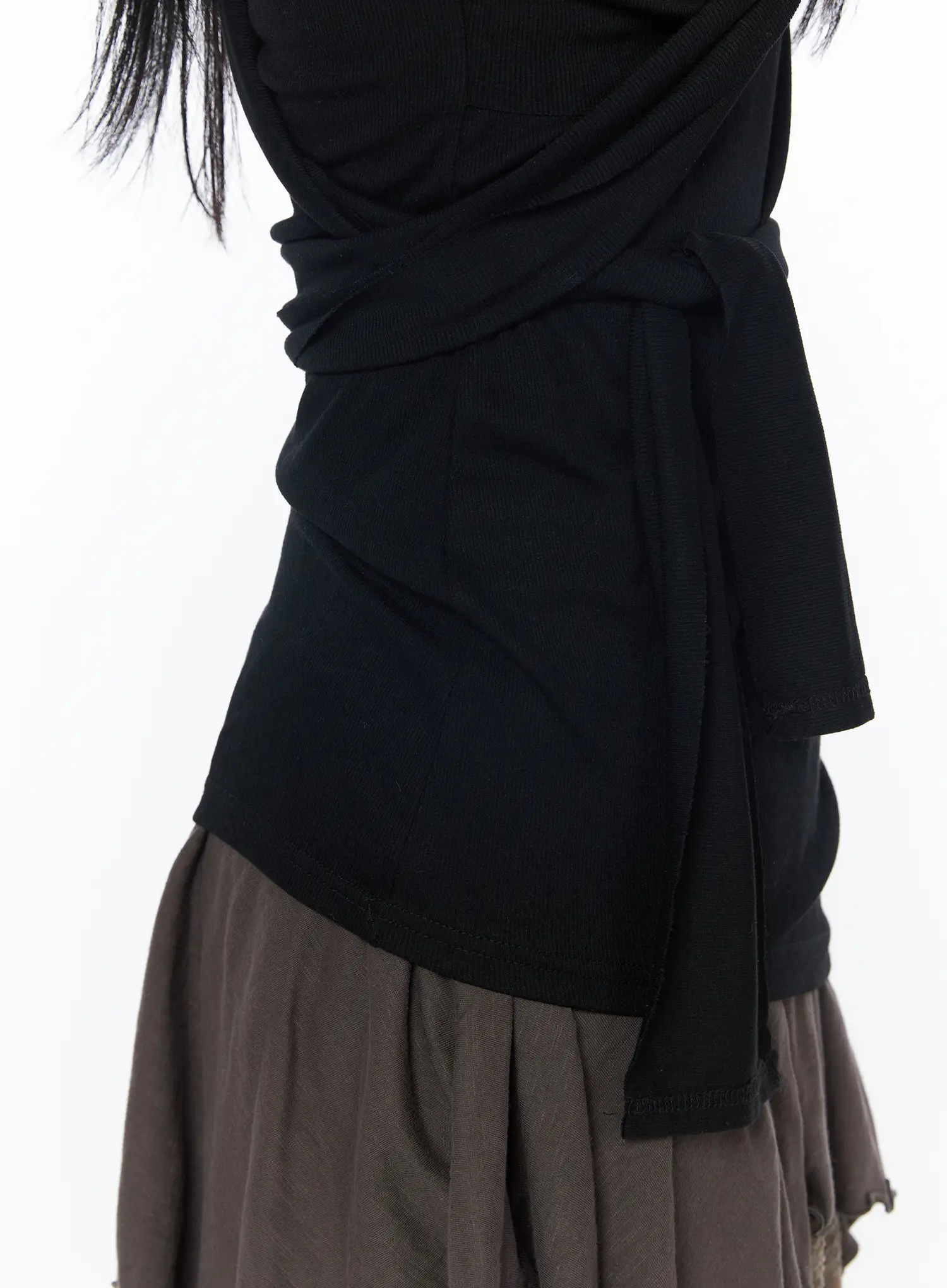 Asymmetric Tie Wrap Top CY513 - Image 9