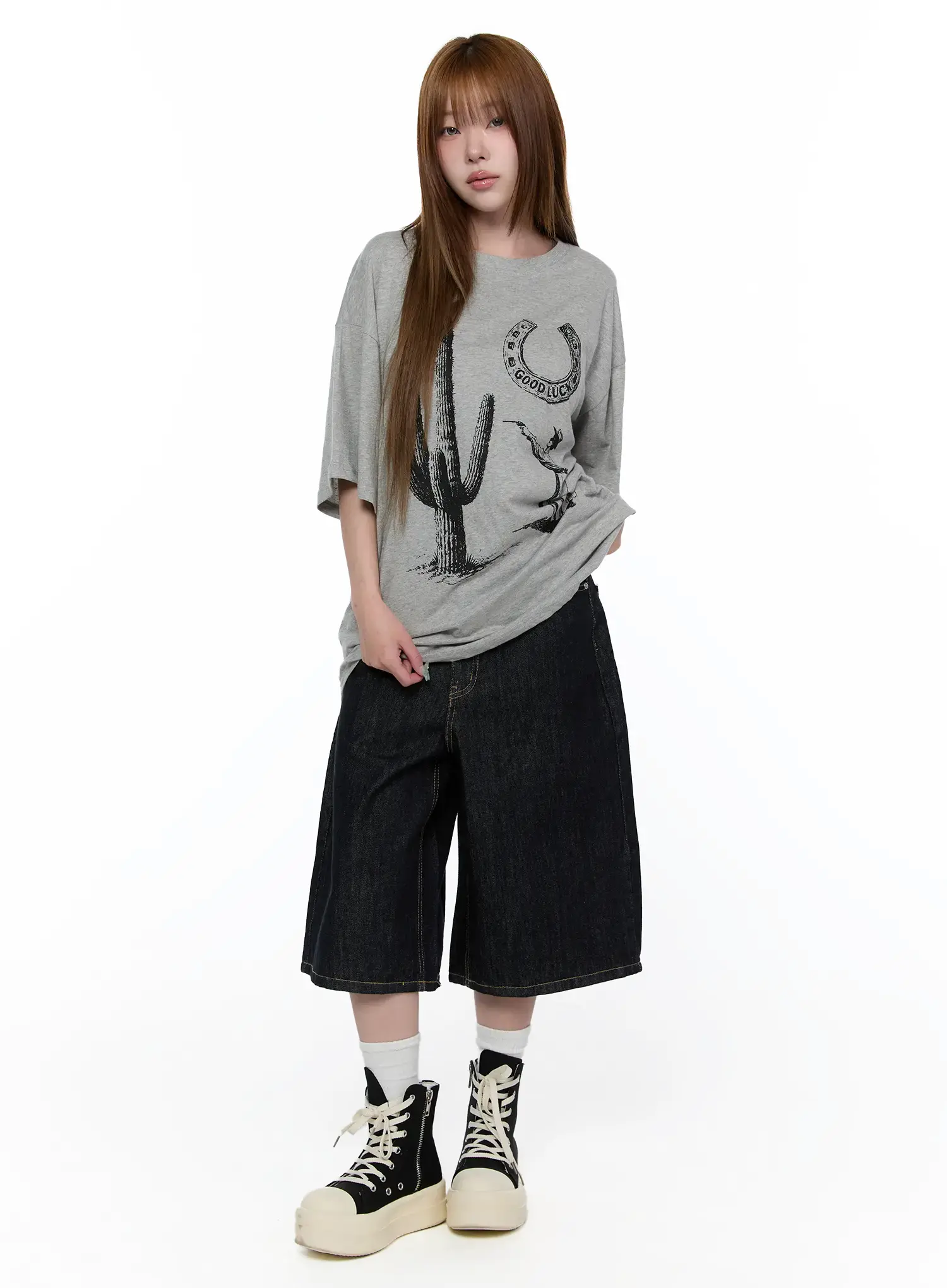 Ayleen High-Waist Wide Leg Jorts CA521 - Image 2