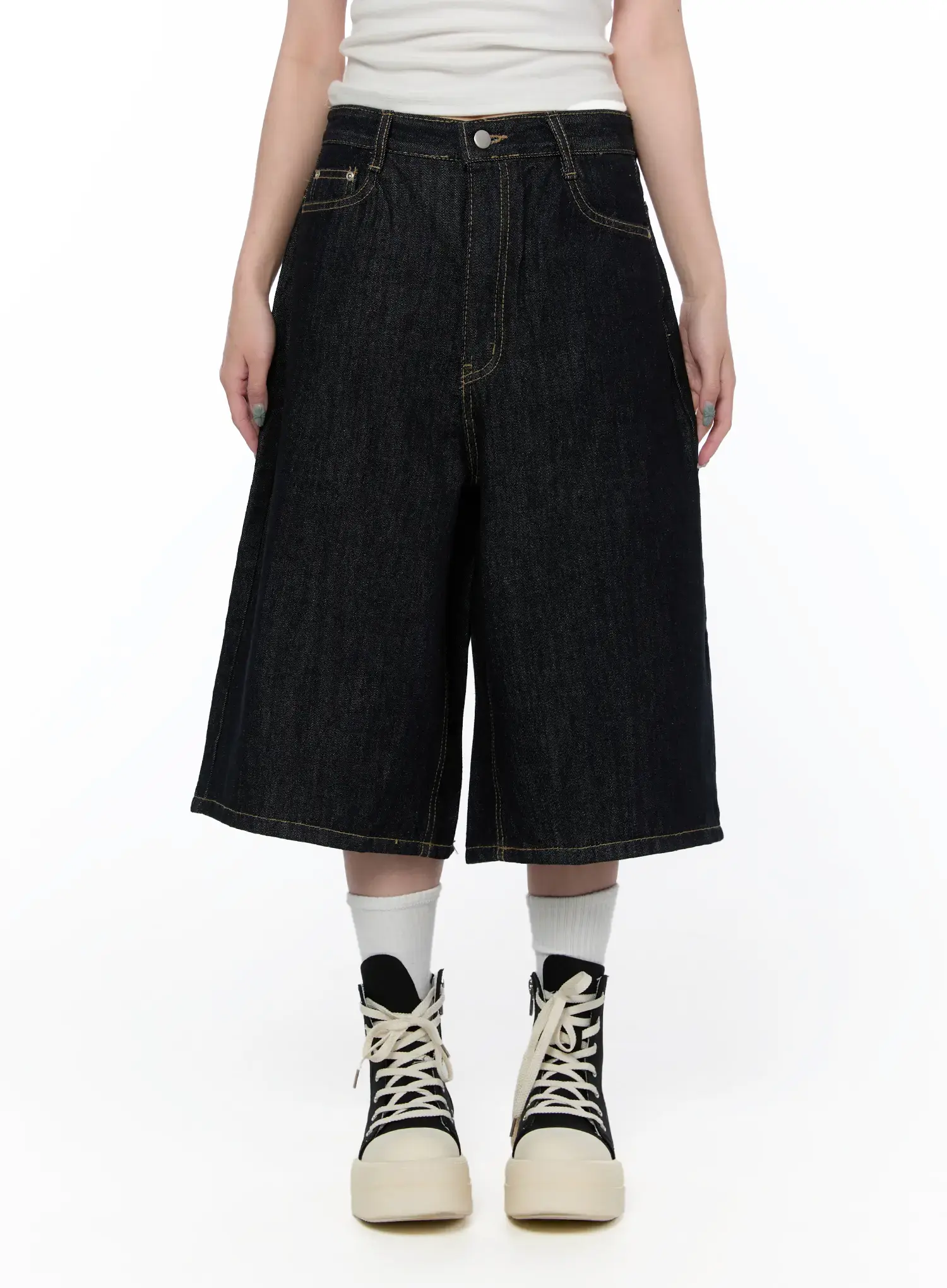 Ayleen High-Waist Wide Leg Jorts CA521 - Image 9