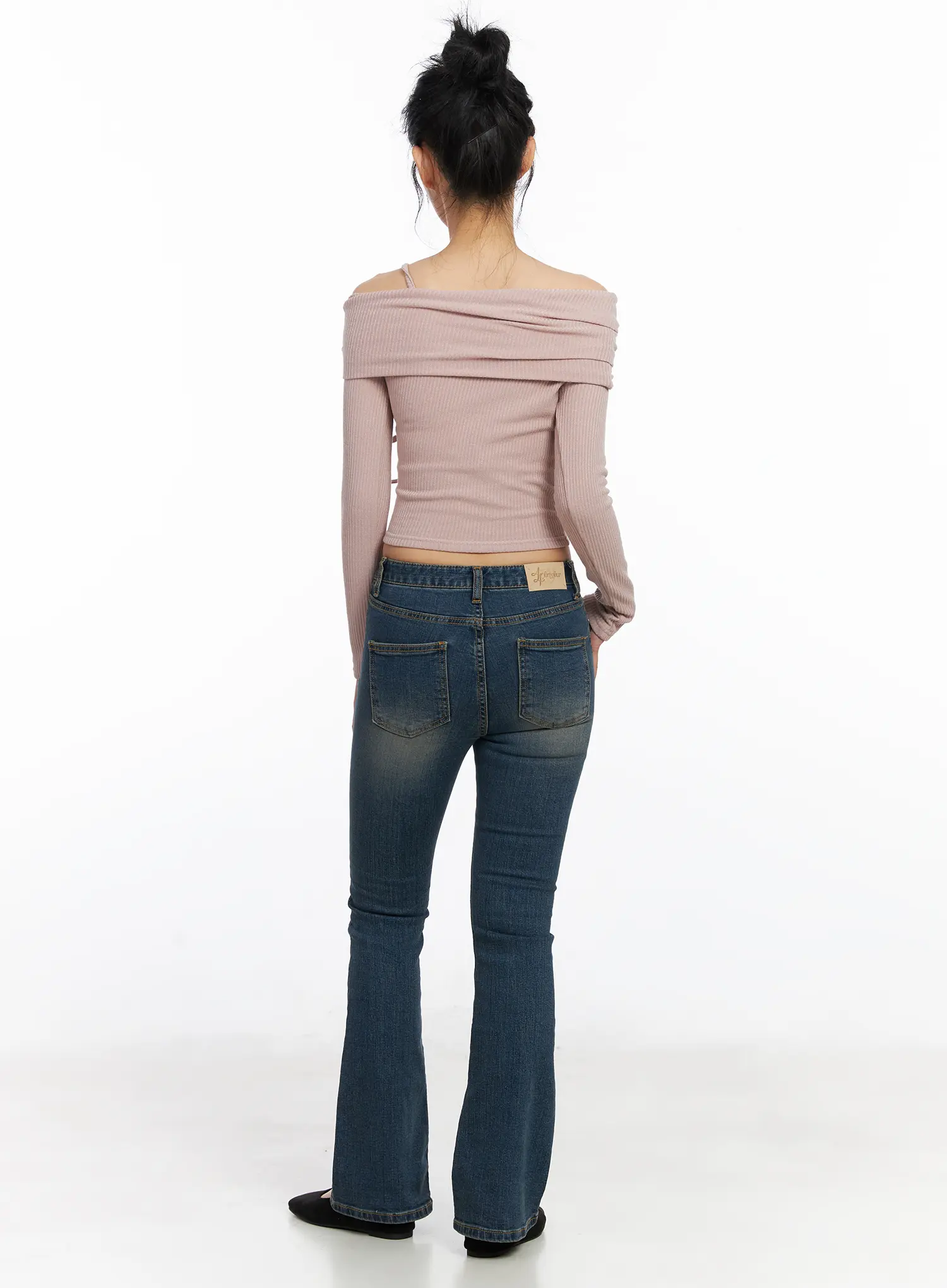 Azalea Washed Bootcut Flared Jeans CJ523 - Image 7