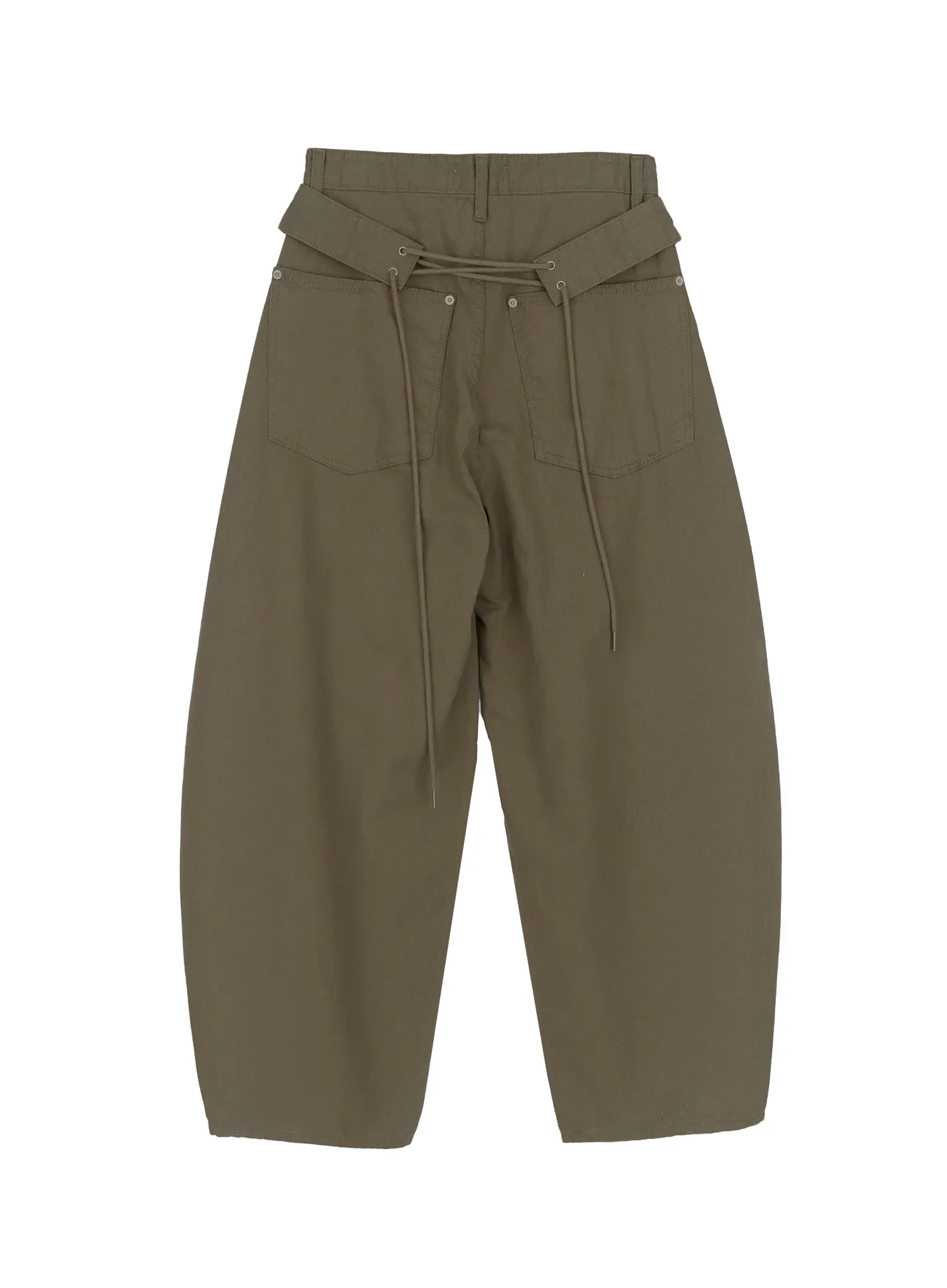 Back Corset Belt Wide-Leg Cotton Pants IA527 - Image 16