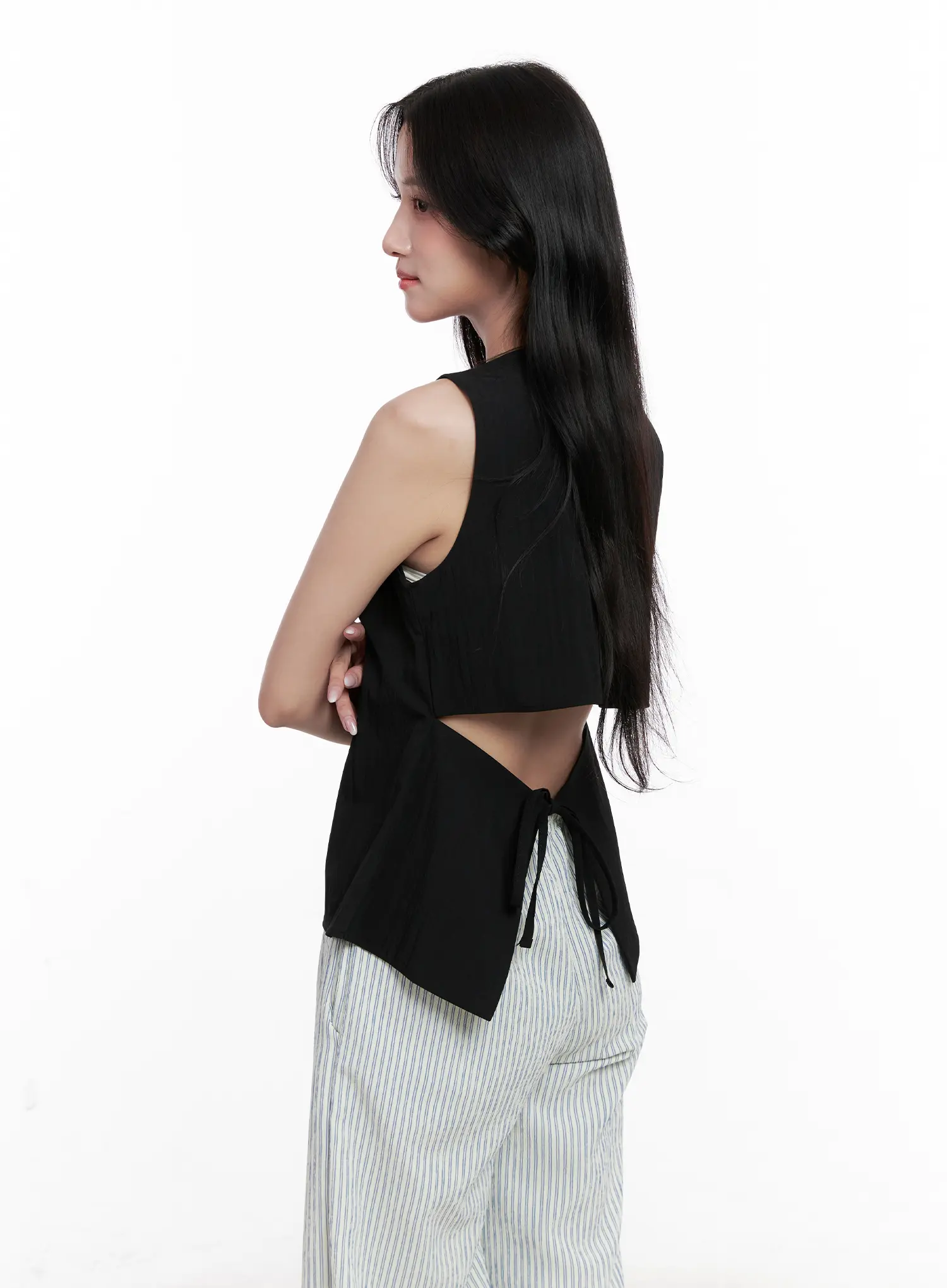 Back-Tie Square-Neck Tank CL516 - Image 2