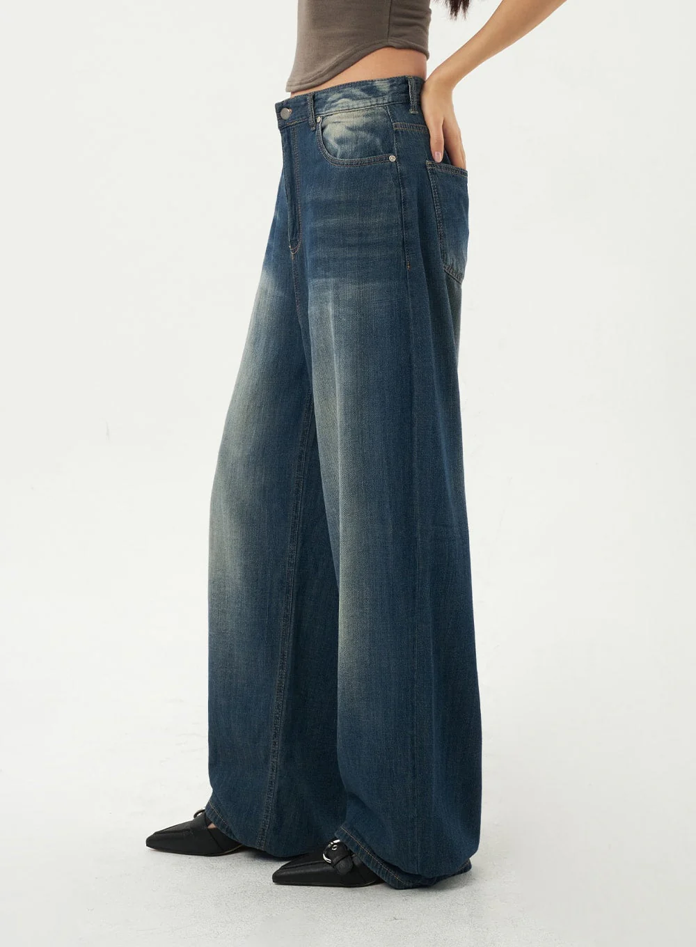 Baggy Low Rise Jeans CA326 - Image 6