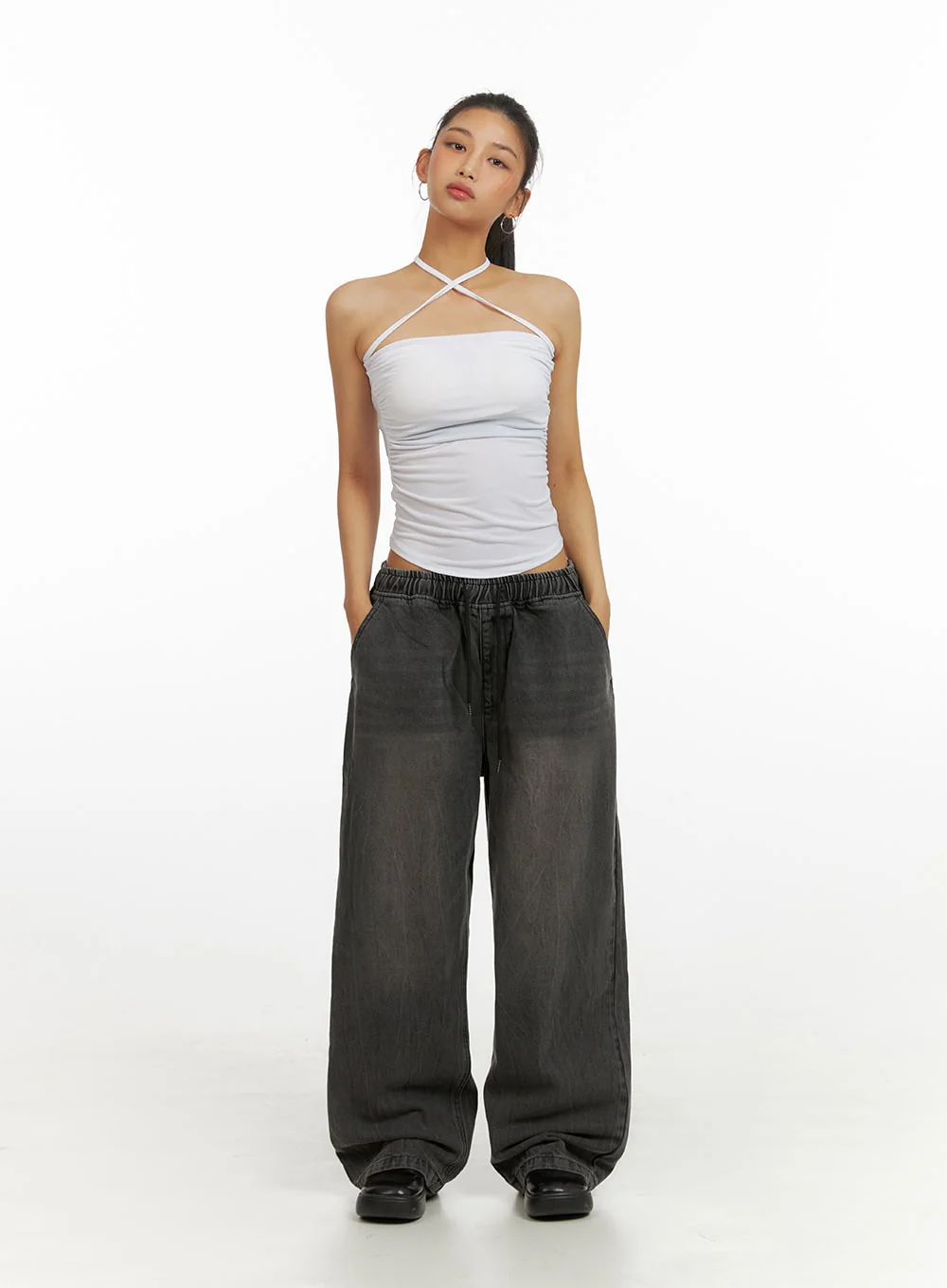 Banding Baggy Jeans IU412 - Image 3