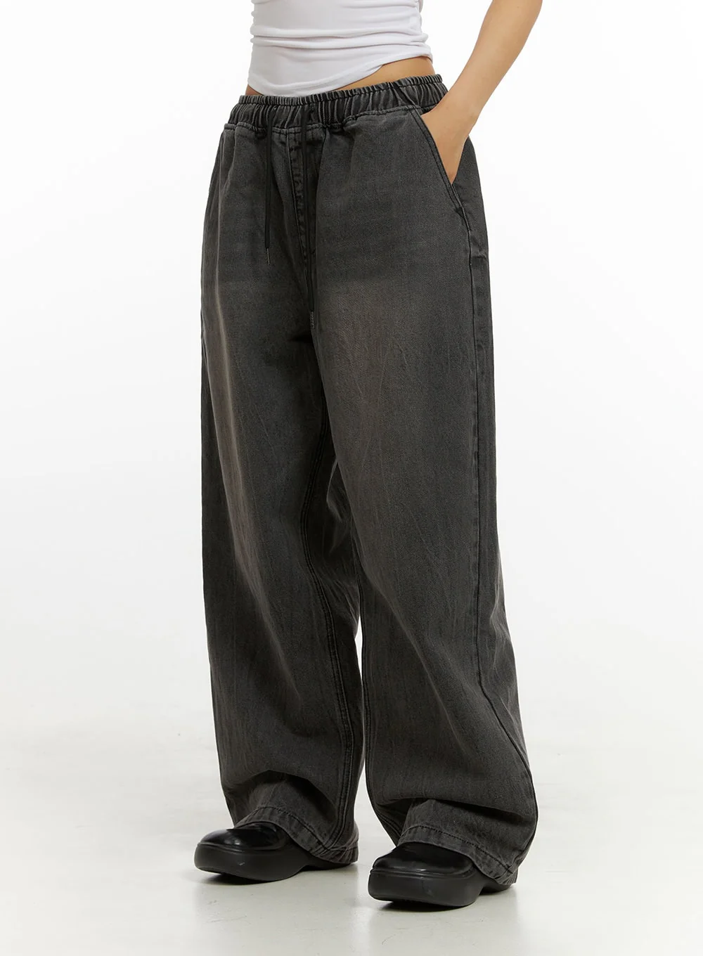 Banding Baggy Jeans IU412 - Image 4