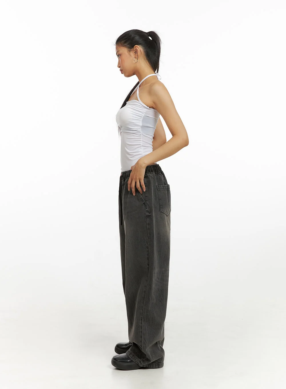 Banding Baggy Jeans IU412 - Image 7