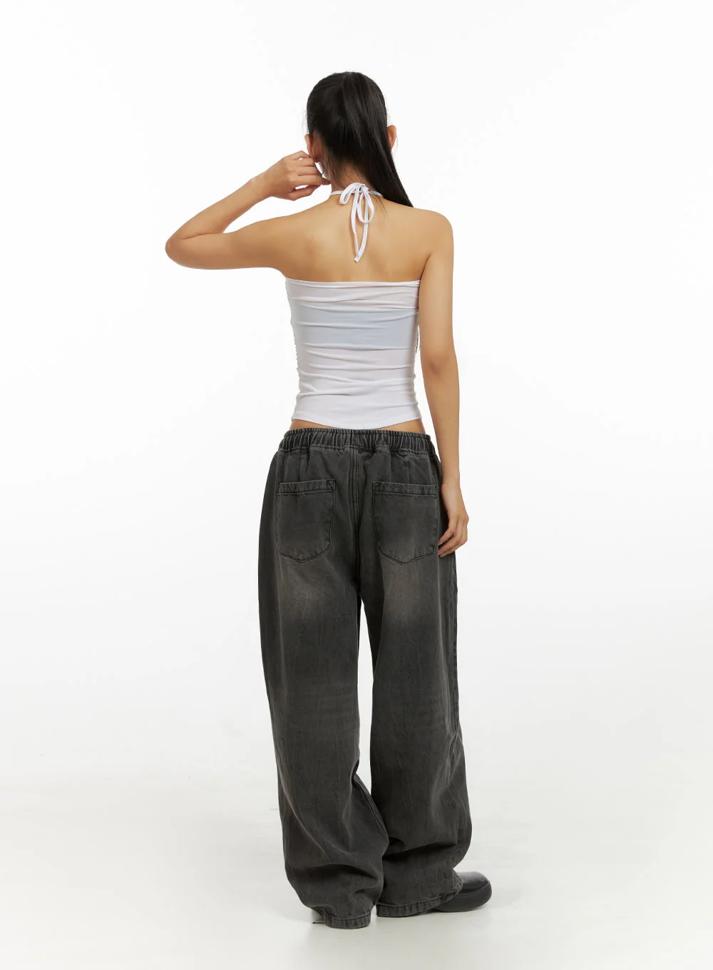 Banding Baggy Jeans IU412 - Image 8
