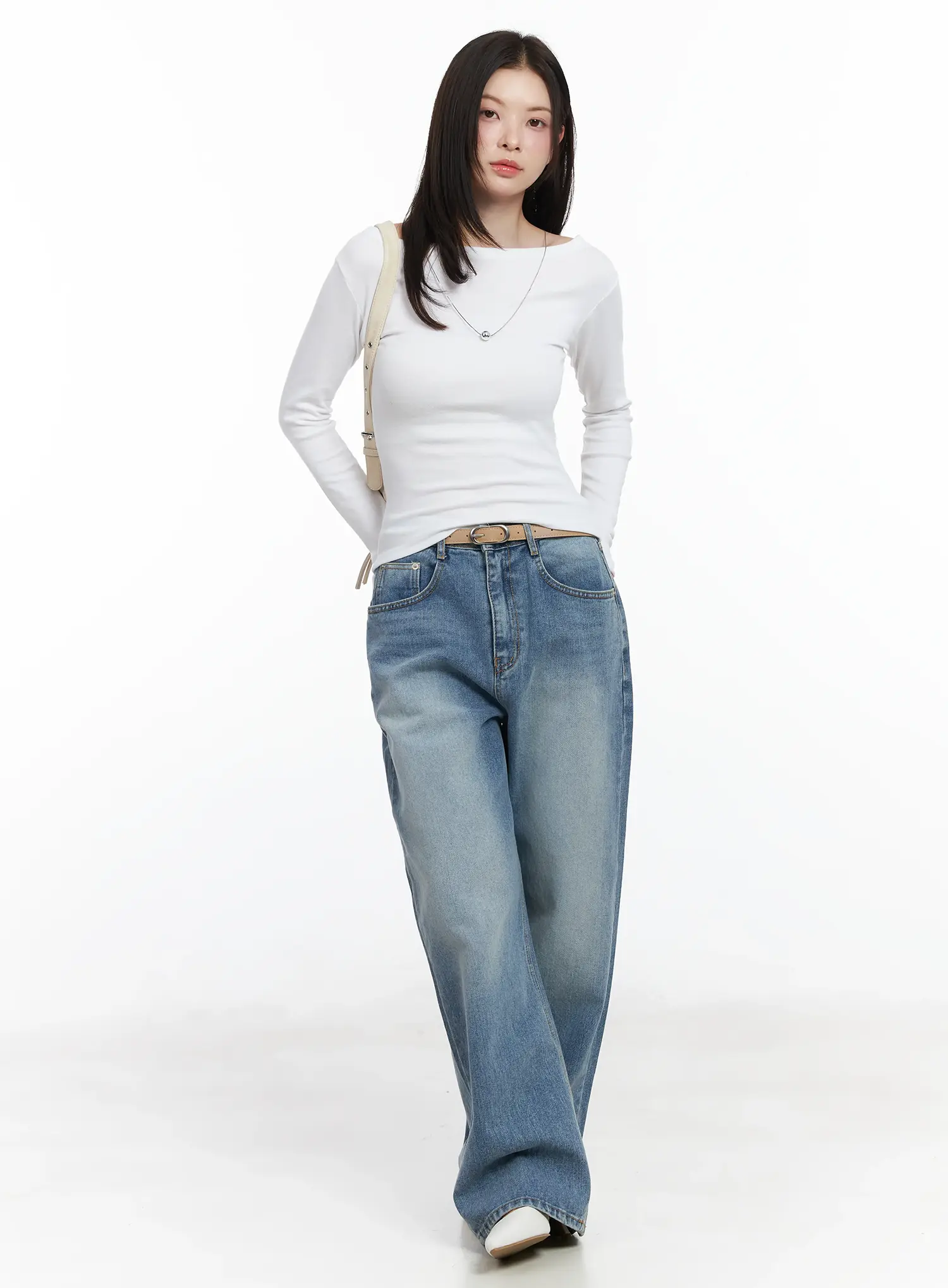 Basic Boat Neck Long Sleeve Top IF520 - Image 8