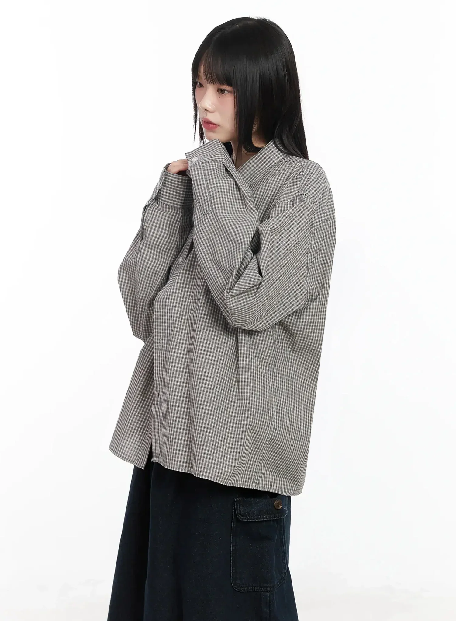 Basic Checkered Shirt IM530 - Image 9