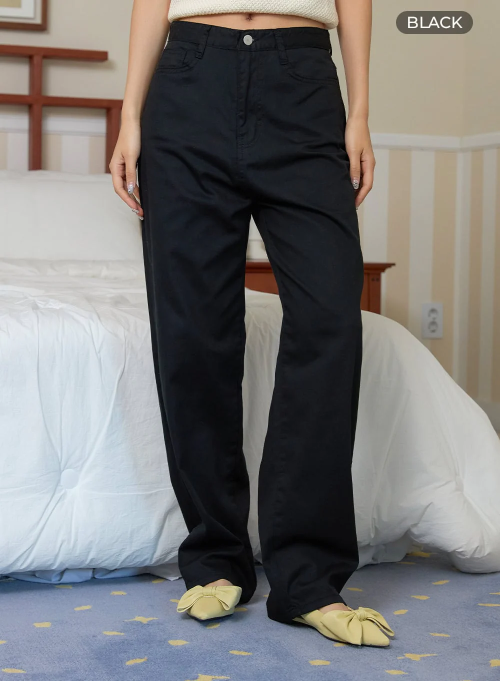 Basic Cotton Straight Leg Pants OY424 - Image 6
