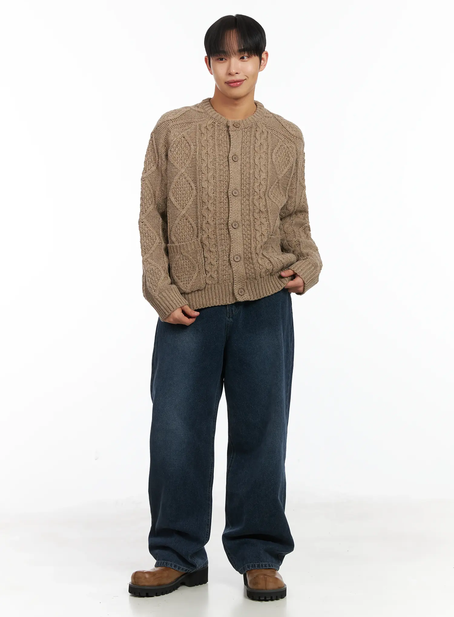 Basic Dark Washed Straight Jeans ID515 - Image 2