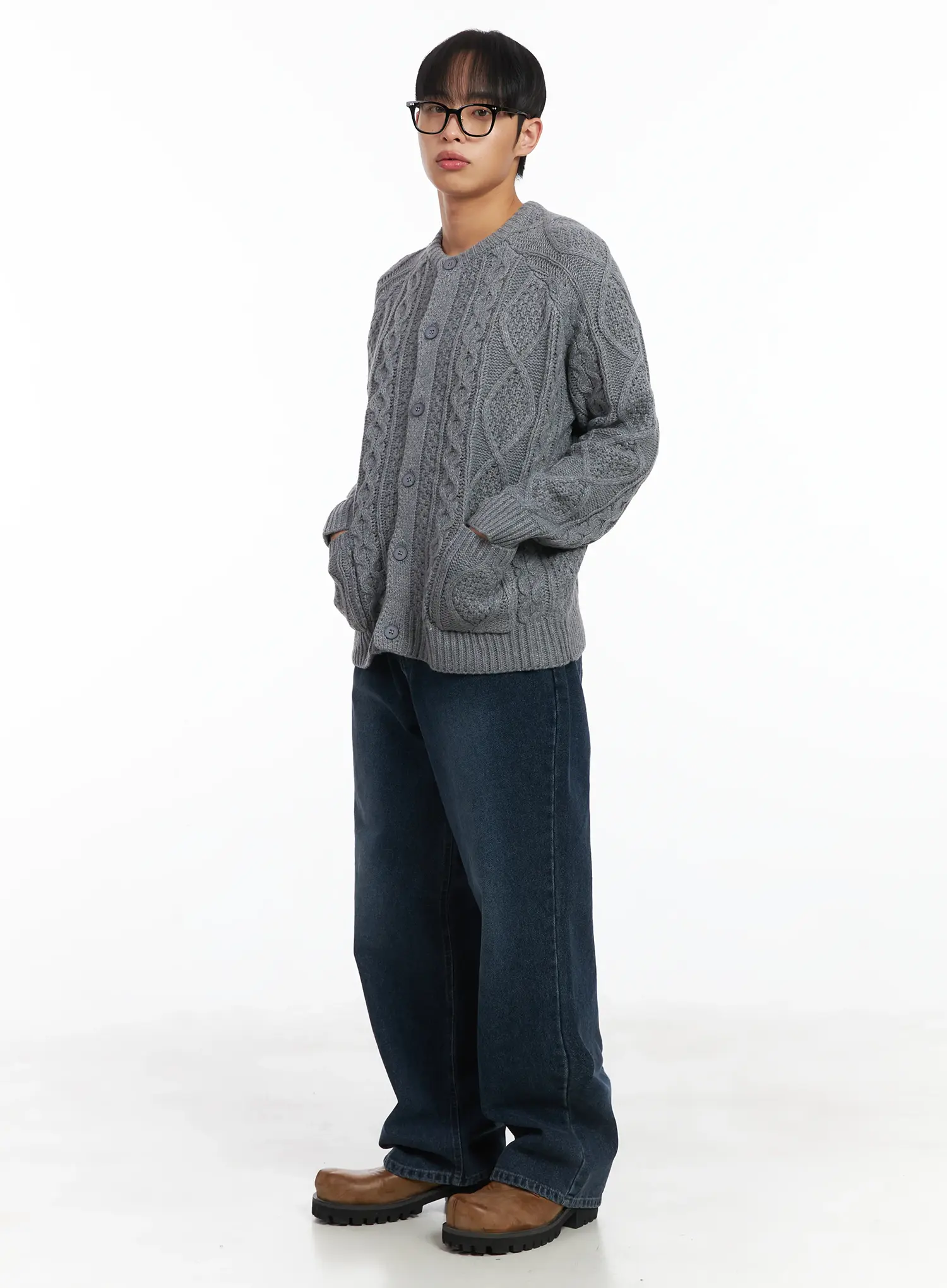 Basic Dark Washed Straight Jeans ID515 - Image 8