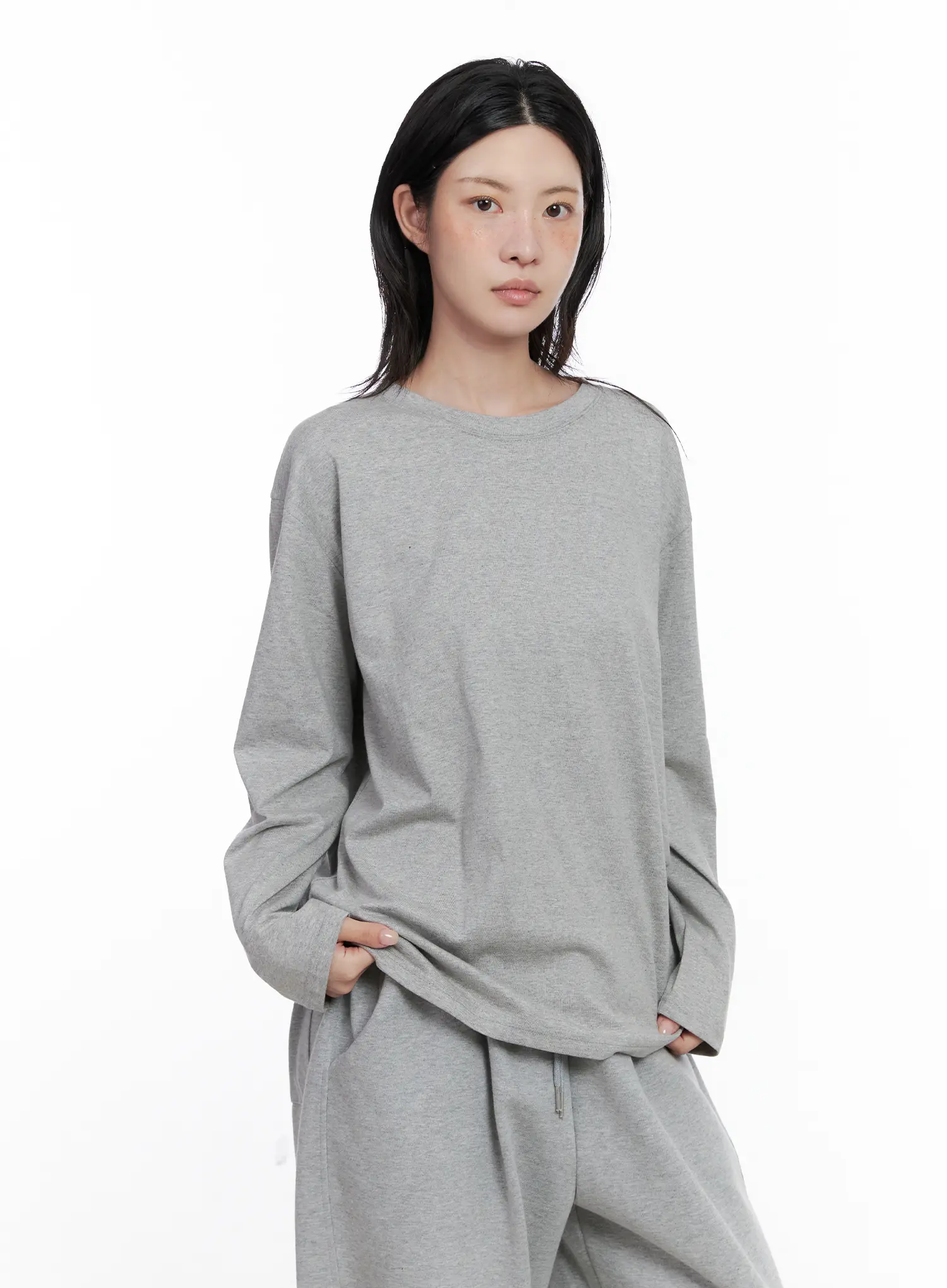 Basic Oversized Long Sleeve Tee CS529 - Image 9
