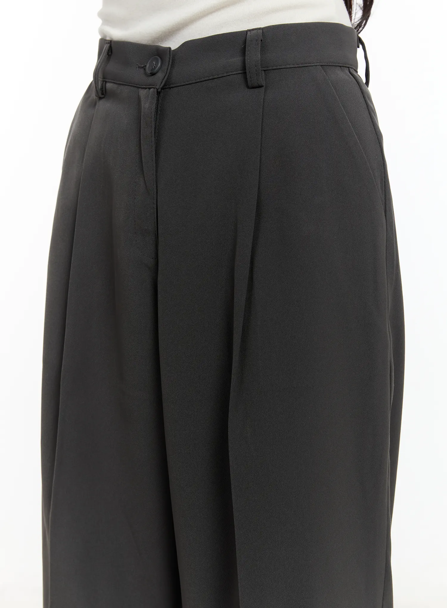 Basic Pin-Tuck Wide Leg Slacks CM505 - Image 3