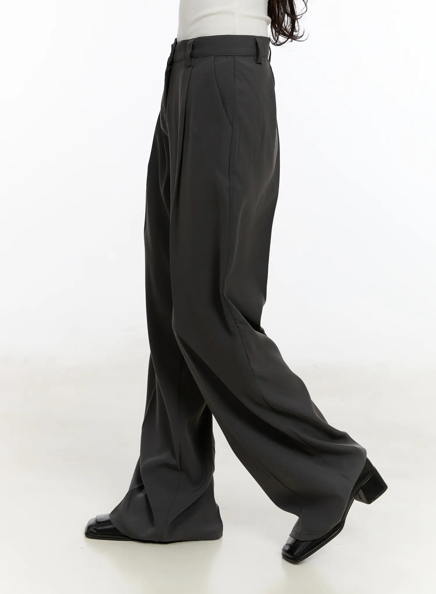 Basic Pin-Tuck Wide Leg Slacks CM505 - Image 4