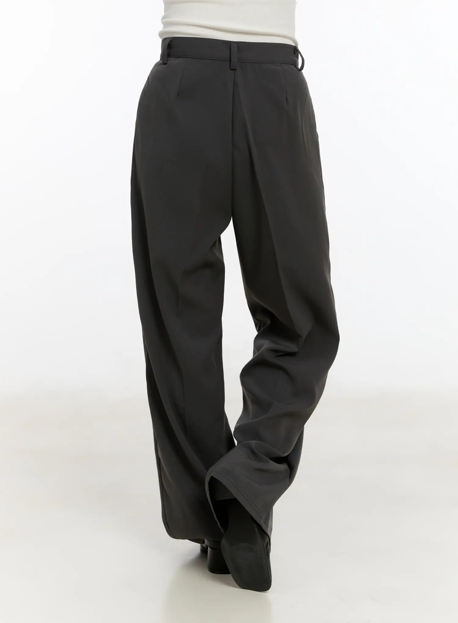 Basic Pin-Tuck Wide Leg Slacks CM505 - Image 6