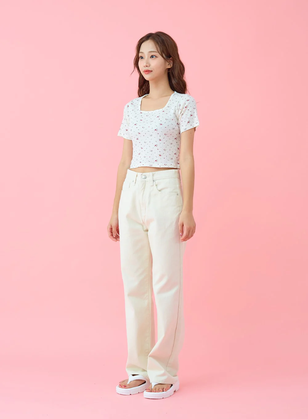 Basic Semi Wide Cotten Pants BG04 - Image 15