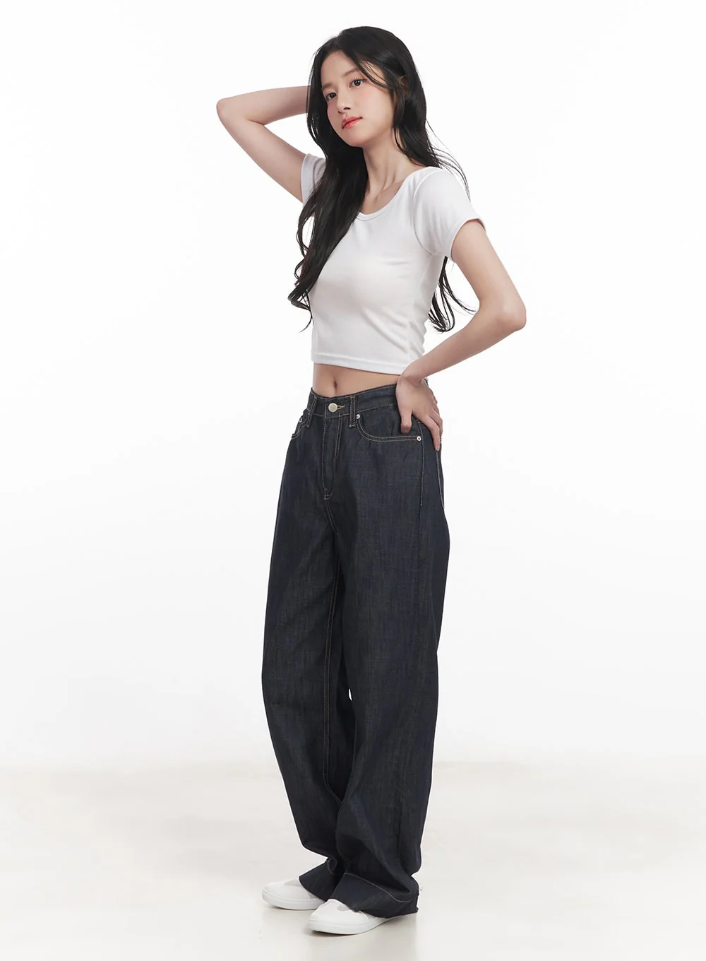 Basic Slim-Fit Crop Top CA510 - Image 6