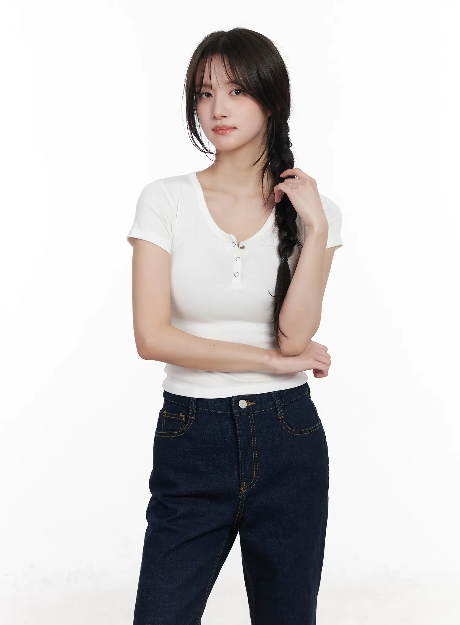 Basic Snap Button Tee CM531 - Image 9