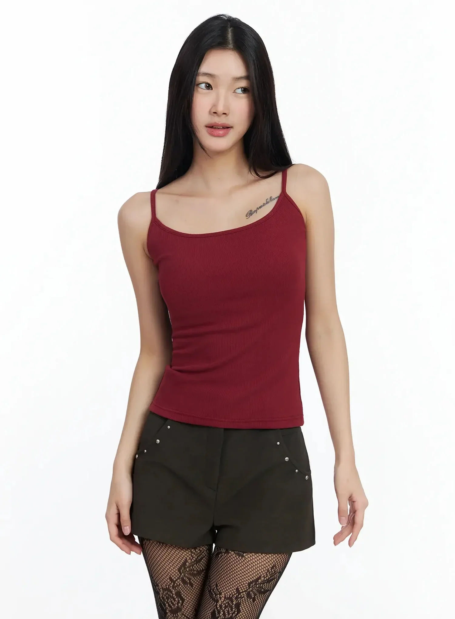 Basic Stretchy Ribbed Tank Top IM530 - Image 3