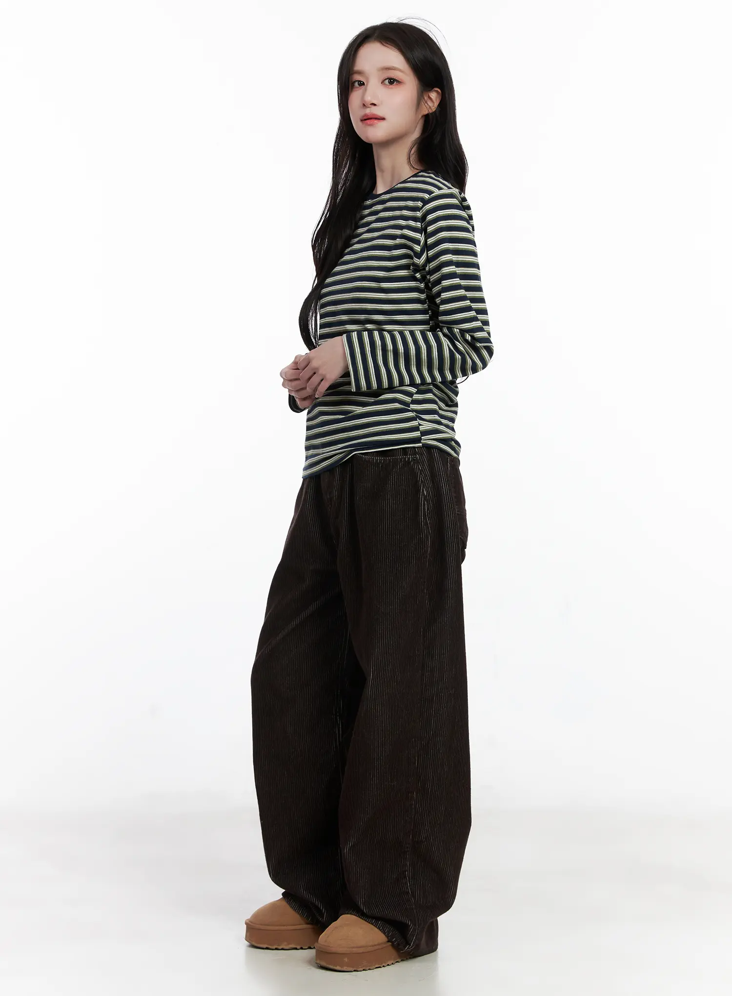 Basic Striped Long Sleeve Top CN526 - Image 4