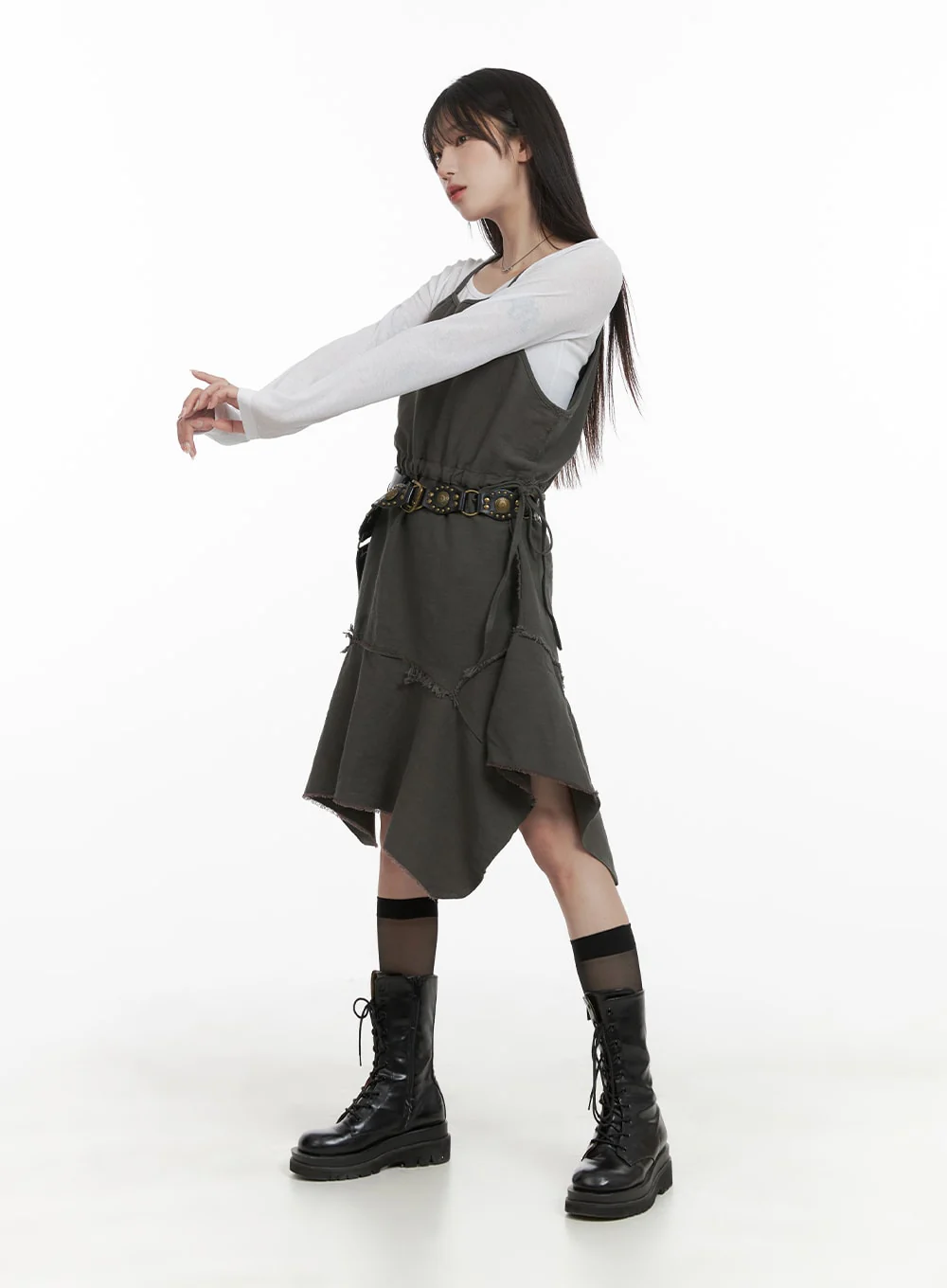 Basic U-Neck Long Sleeve T-Shirt CA404 - Image 2