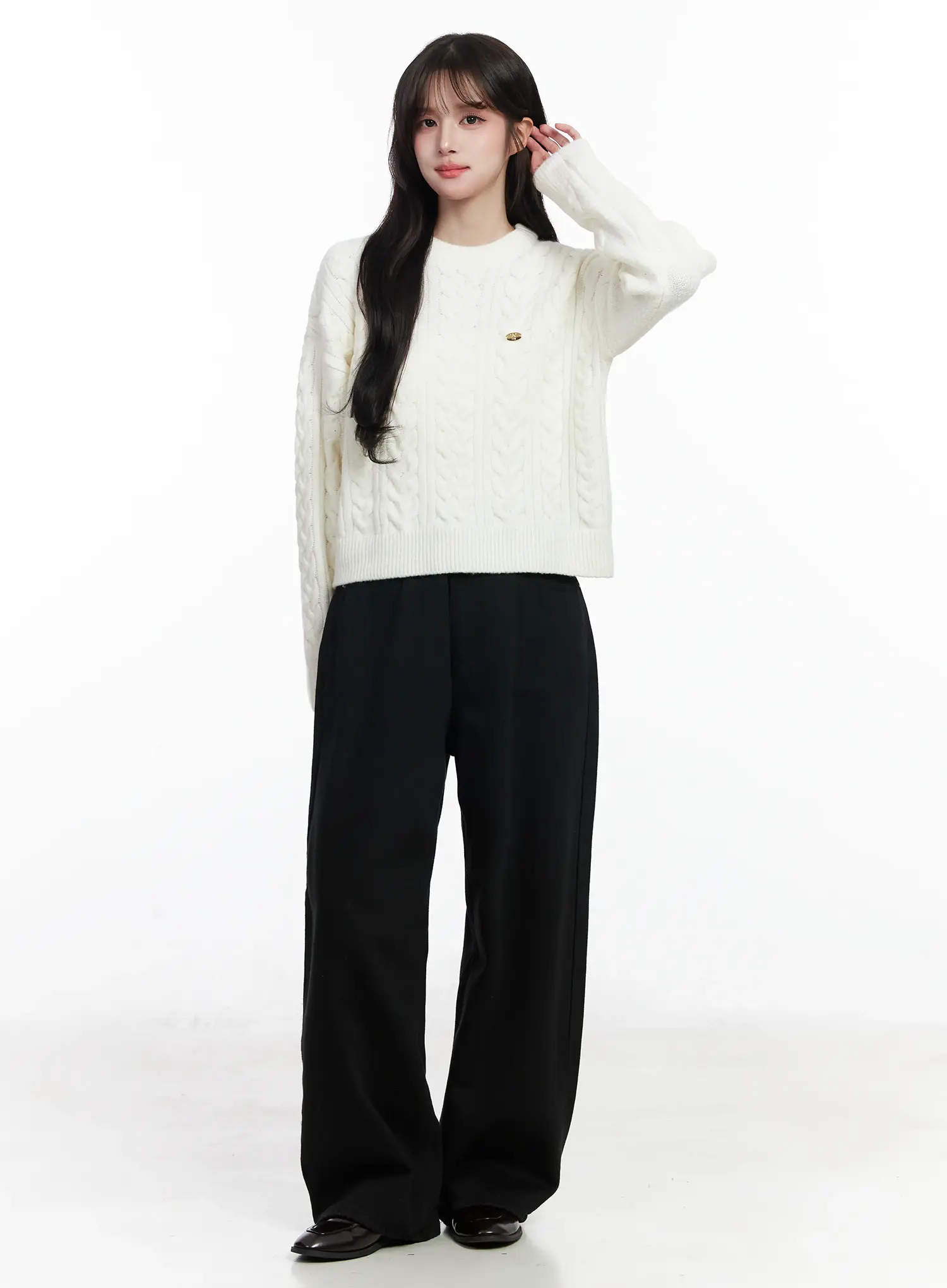 Basic Wide Leg Pants IJ529 - Image 6